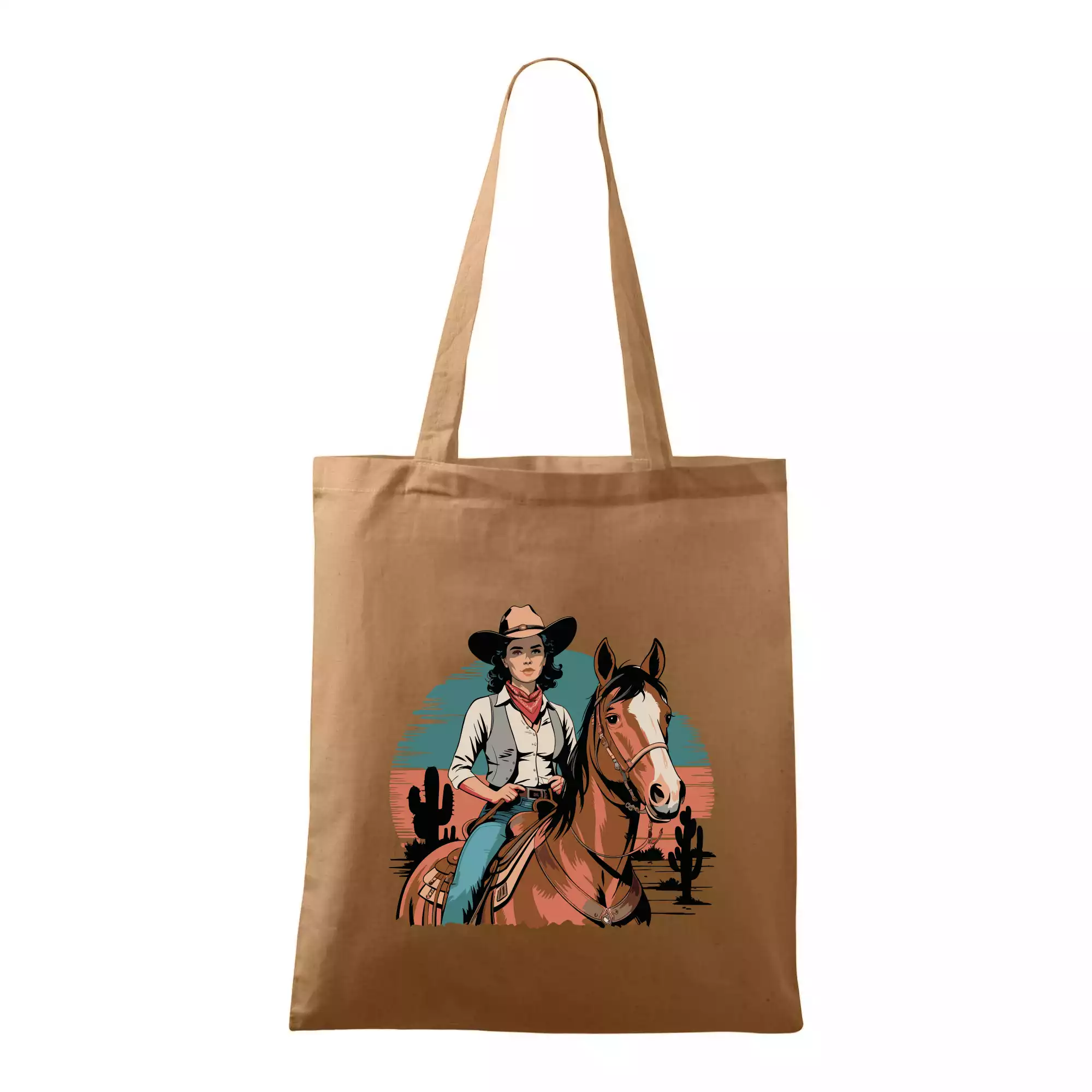 Cowgirl vintage na koni