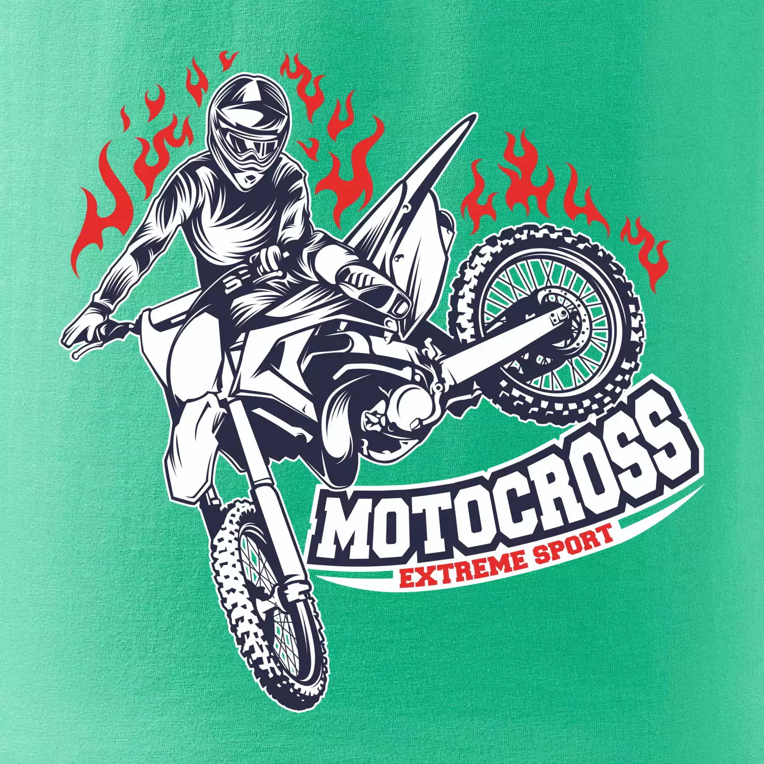 Motocross extreme sport fire
