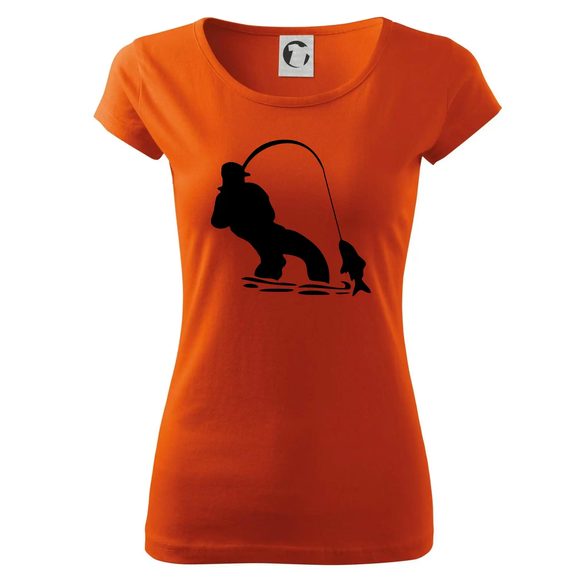 Rybář tahající rybu