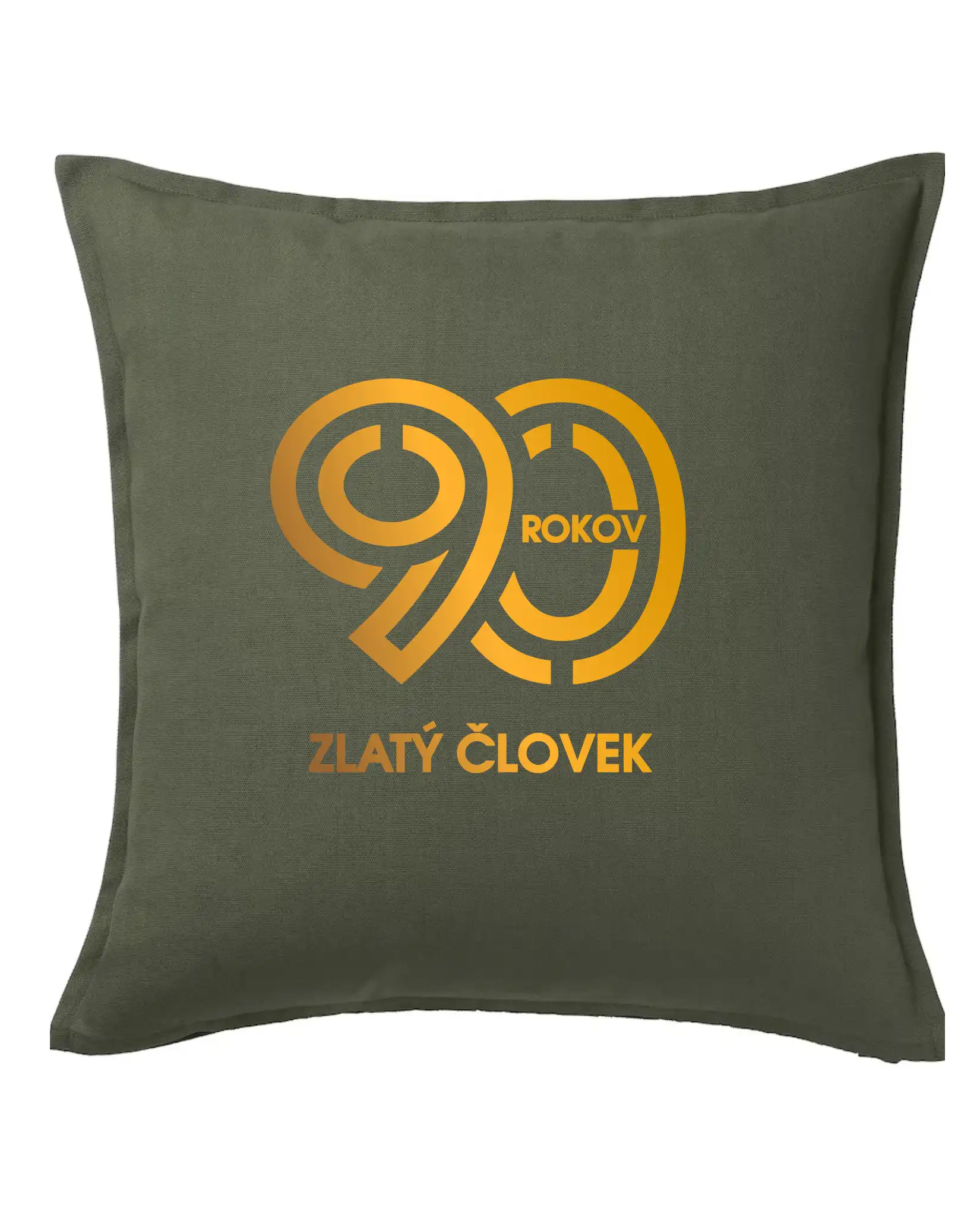 Tričká k narodeninám - 90 rokov zlatý človek - Vankúš 50x50