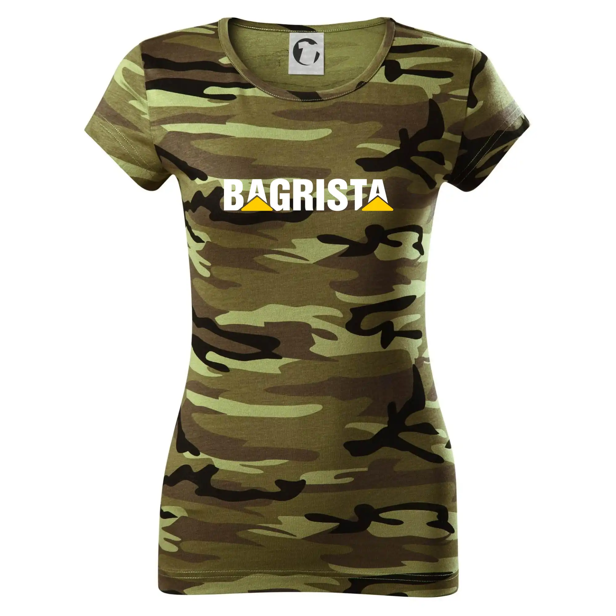 Bagrista nápis - Dámske maskáčové tričko