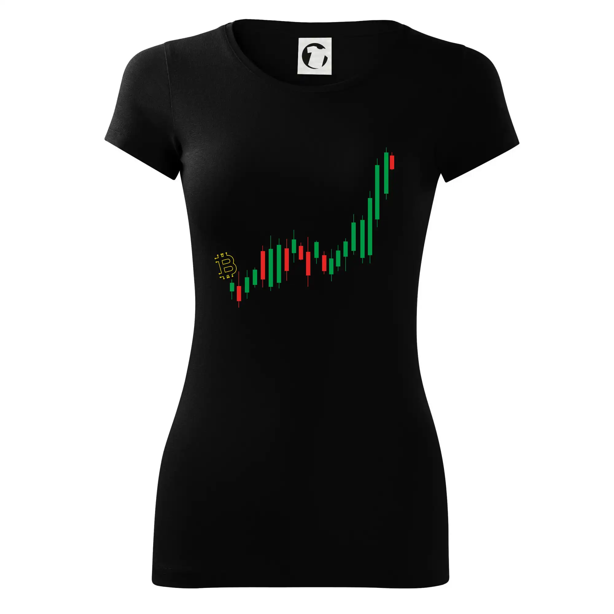 Bitcoin candle bar - Dámske tričko Glance - Priliehavejší strih