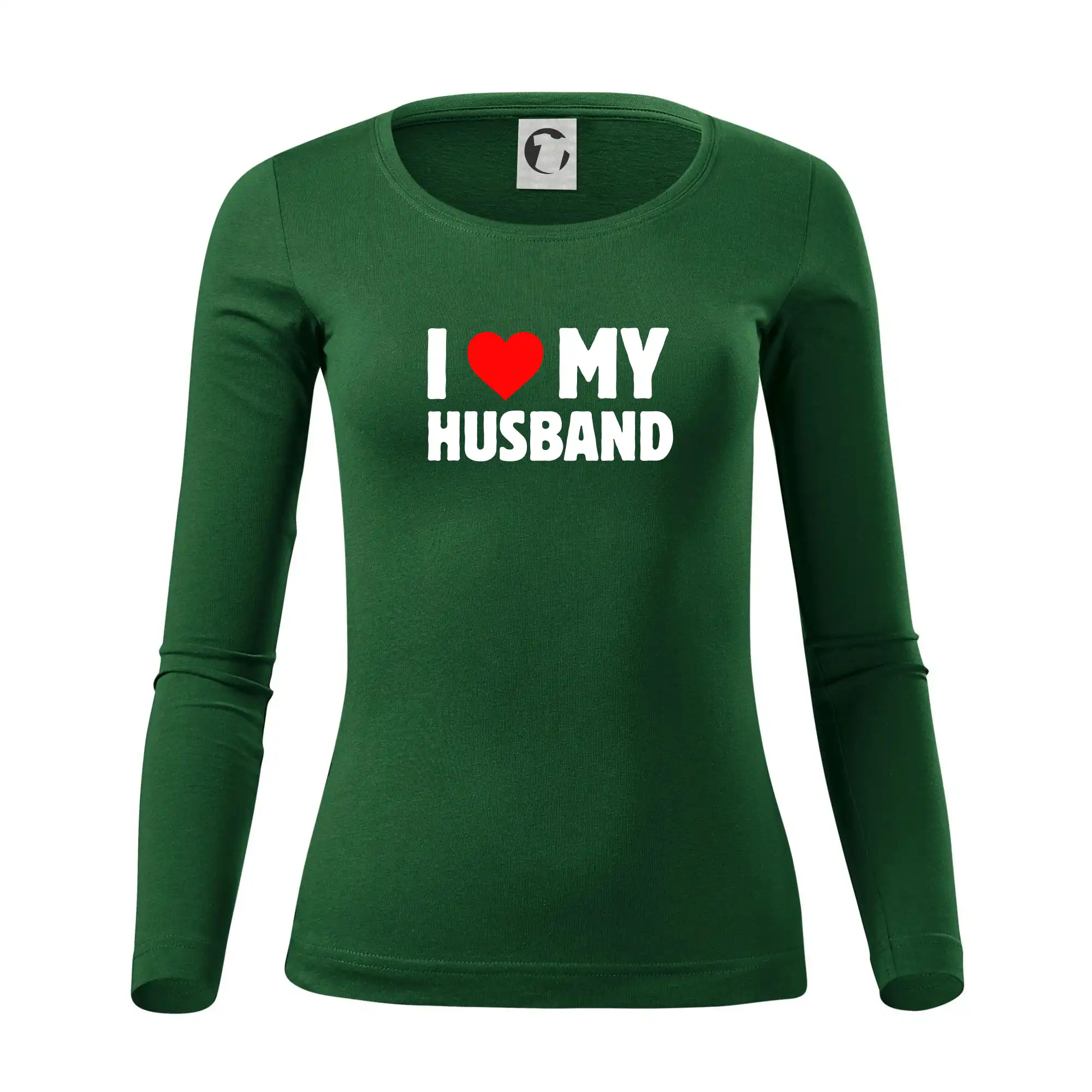 Tričká pre zamilovaných - I love my husband - Dámske tričko FIT-T LS - zužené