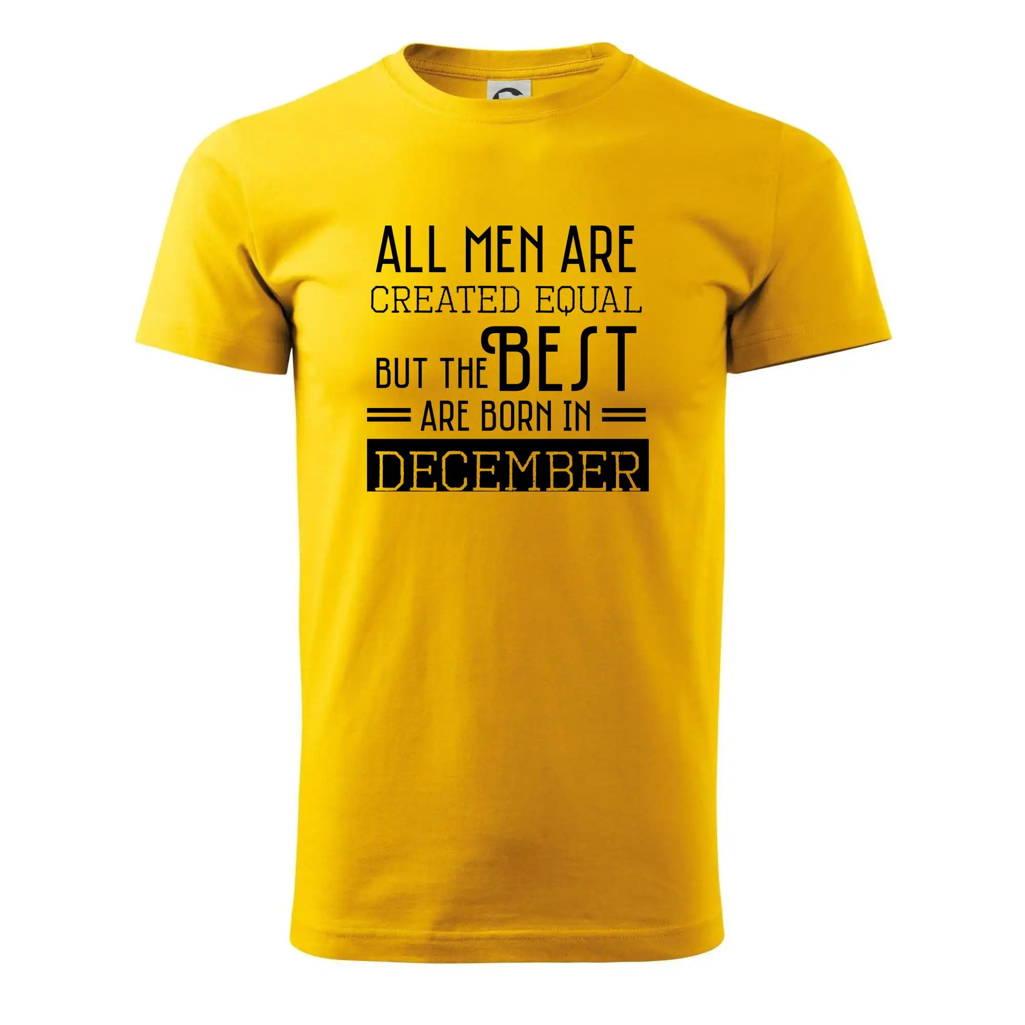 Tričká pre narodených v decembri - All men are created equal december - Pánske tričko nižšej gramáže
