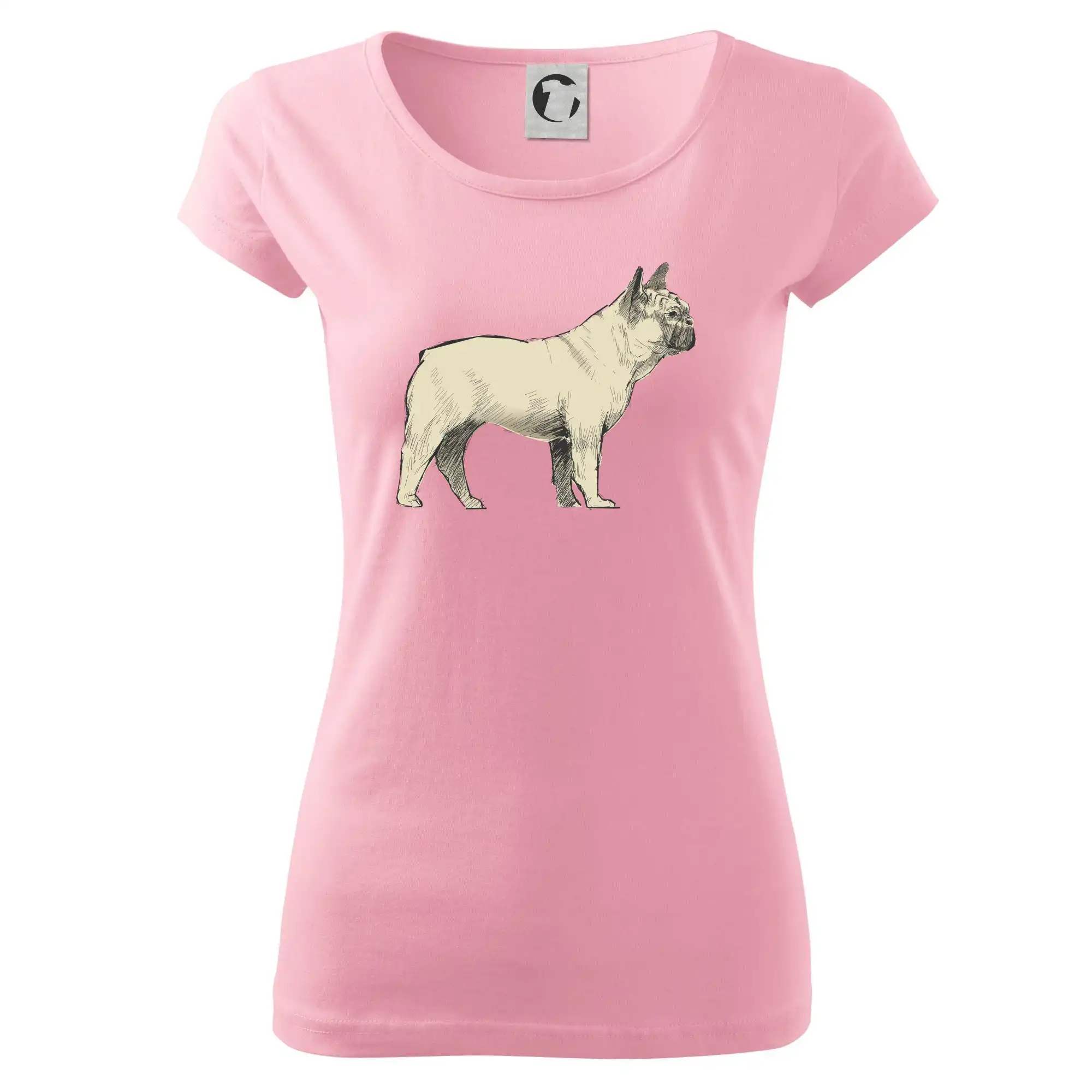 Ostatné psie plemená - Vintage French bulldog - Dámske tričko Pure