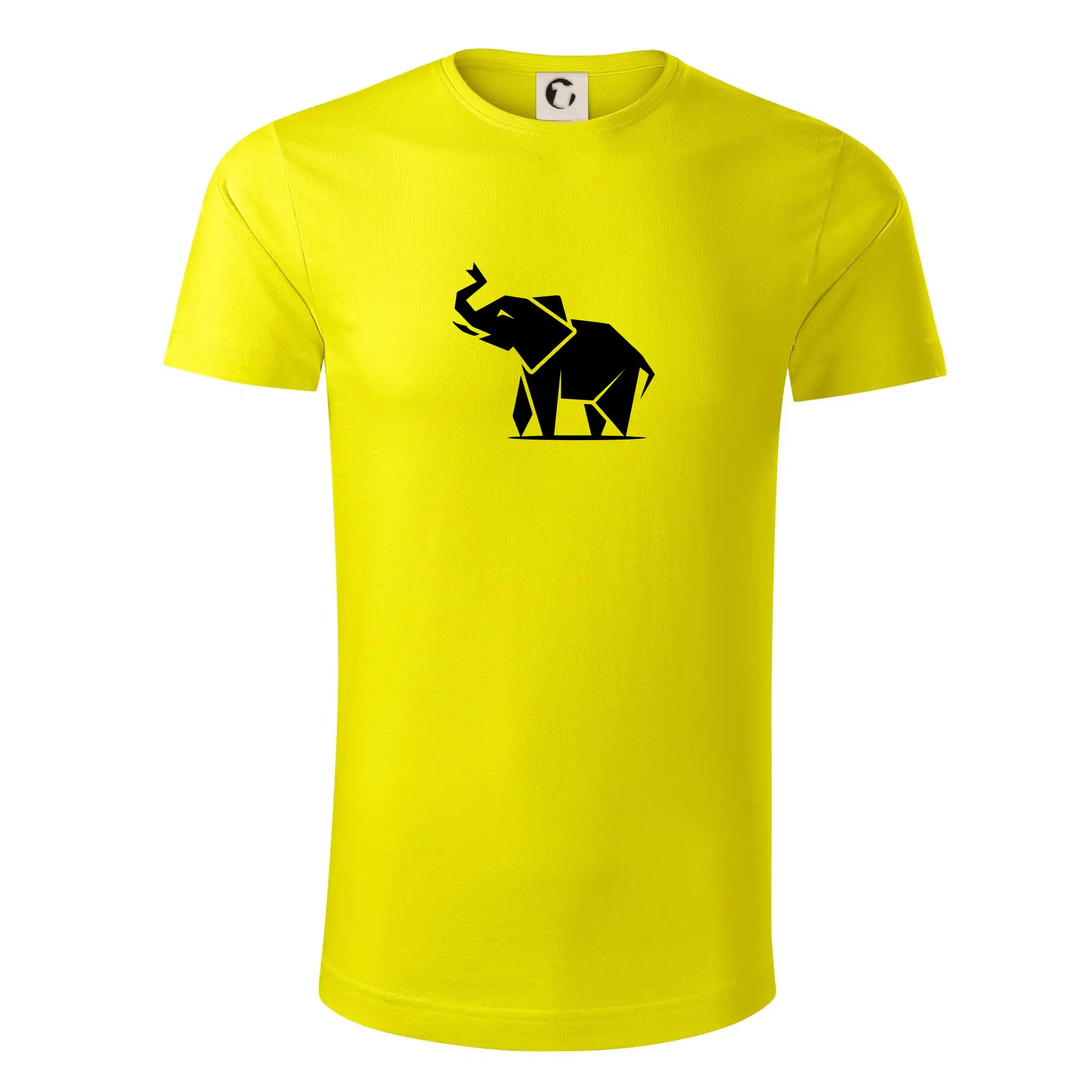 Tričká so zvieratami - Origami slon z boku - Tričko z organickej bavlny