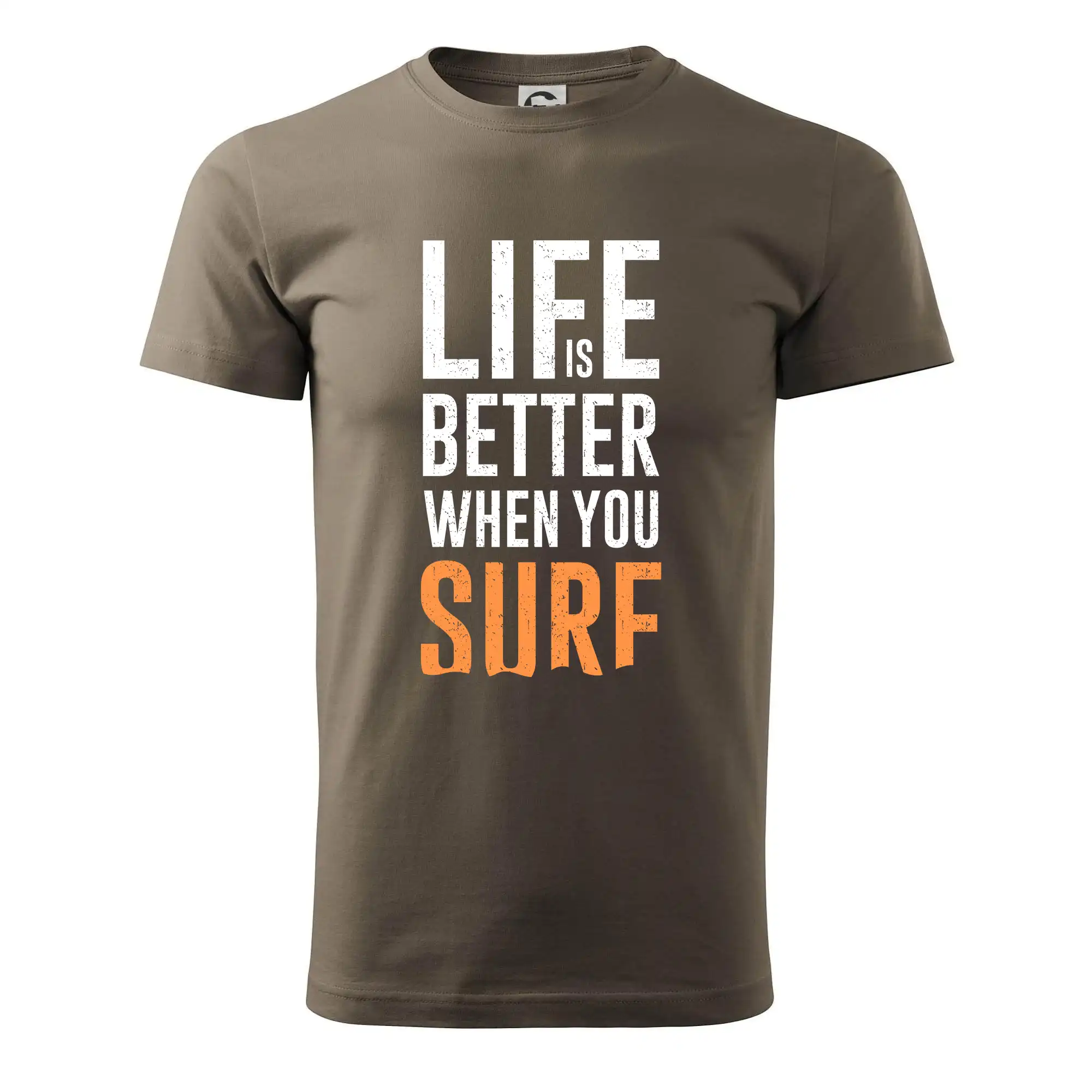 Surferske tričká - Life is better when you surf - Pánske tričko nižšej gramáže