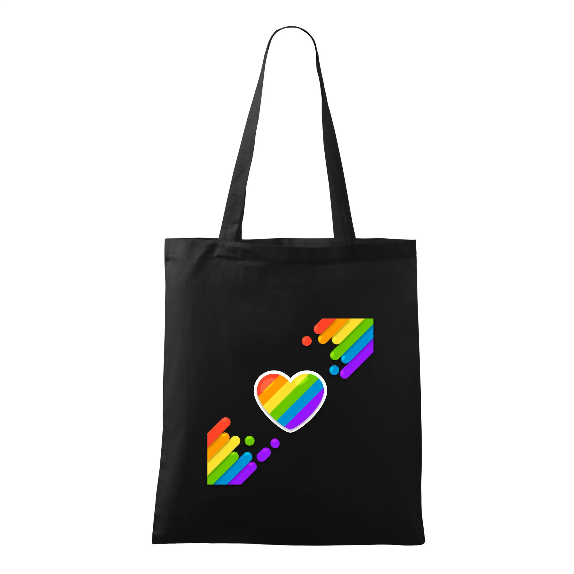 Tričká pre LGBT a Queer komunitu - Srdce uhlopriečne - Taška bavlnená
