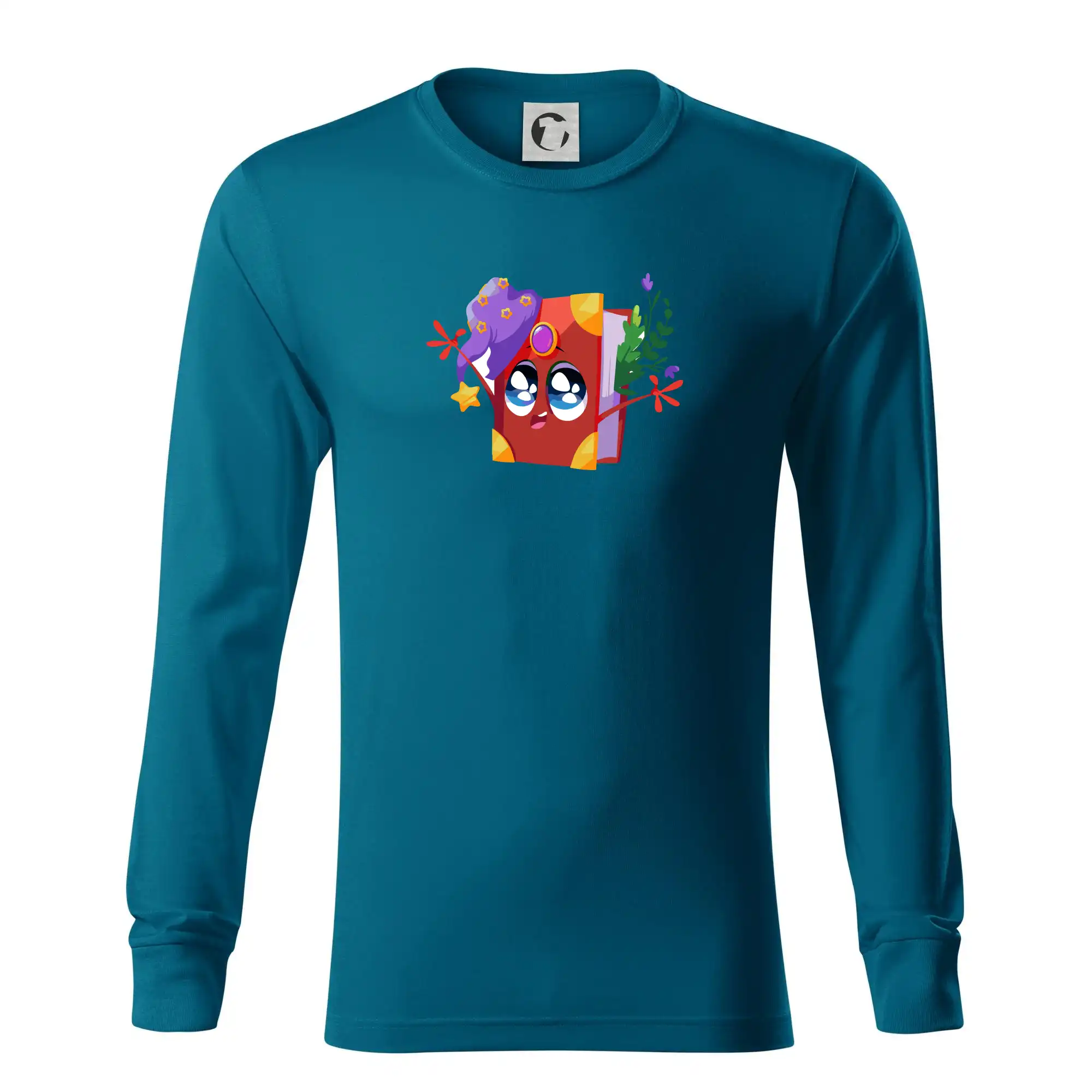 Tričká s motívom kníh pre milovníkov čítania a vône papiera - Kreslená kniha kúzelná - Tričko s dlhým rukávom LS R05