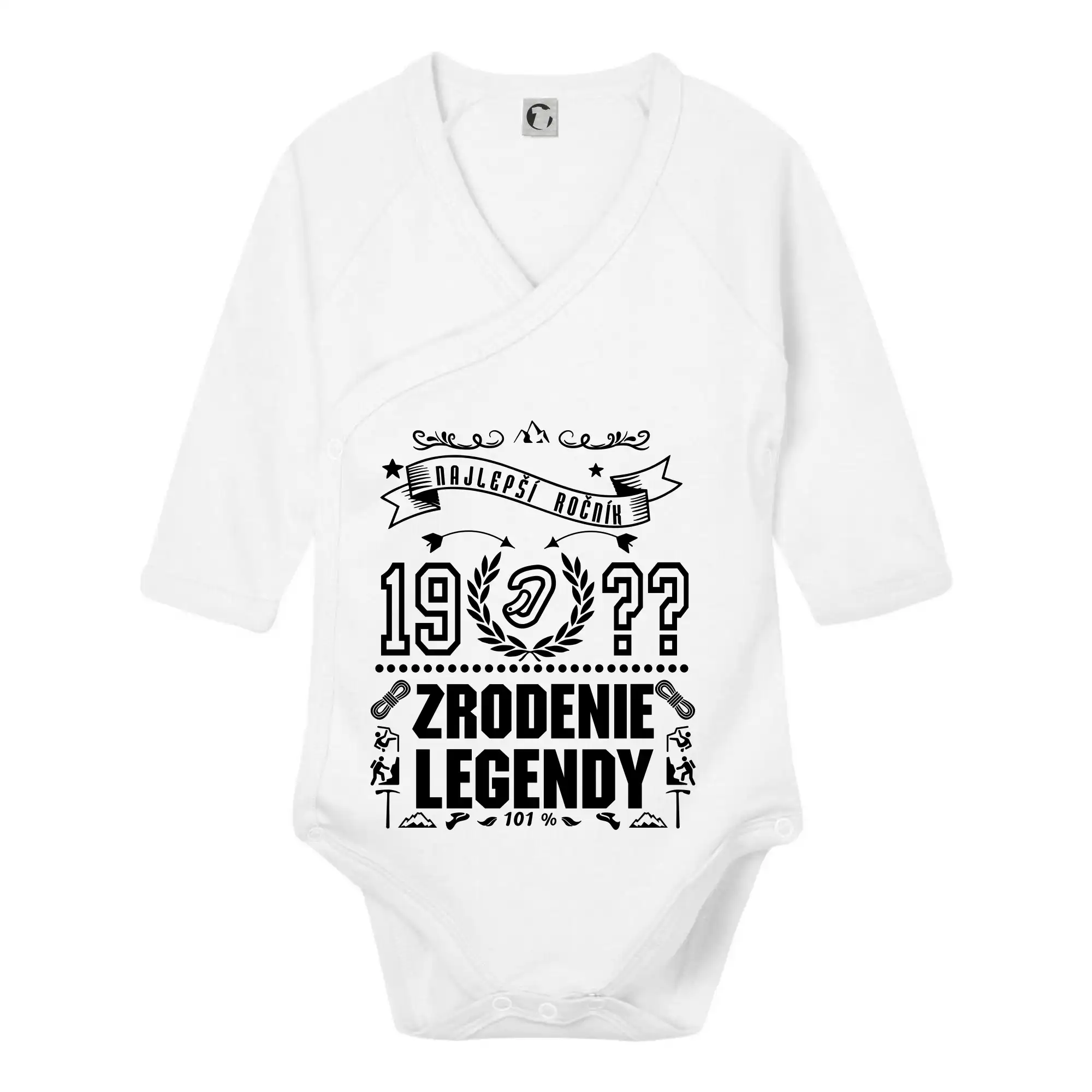 Trička Zrodenie legendy - Zrodenie legendy - pre horolezcov - Body zavinovacie s dlhým rukávom