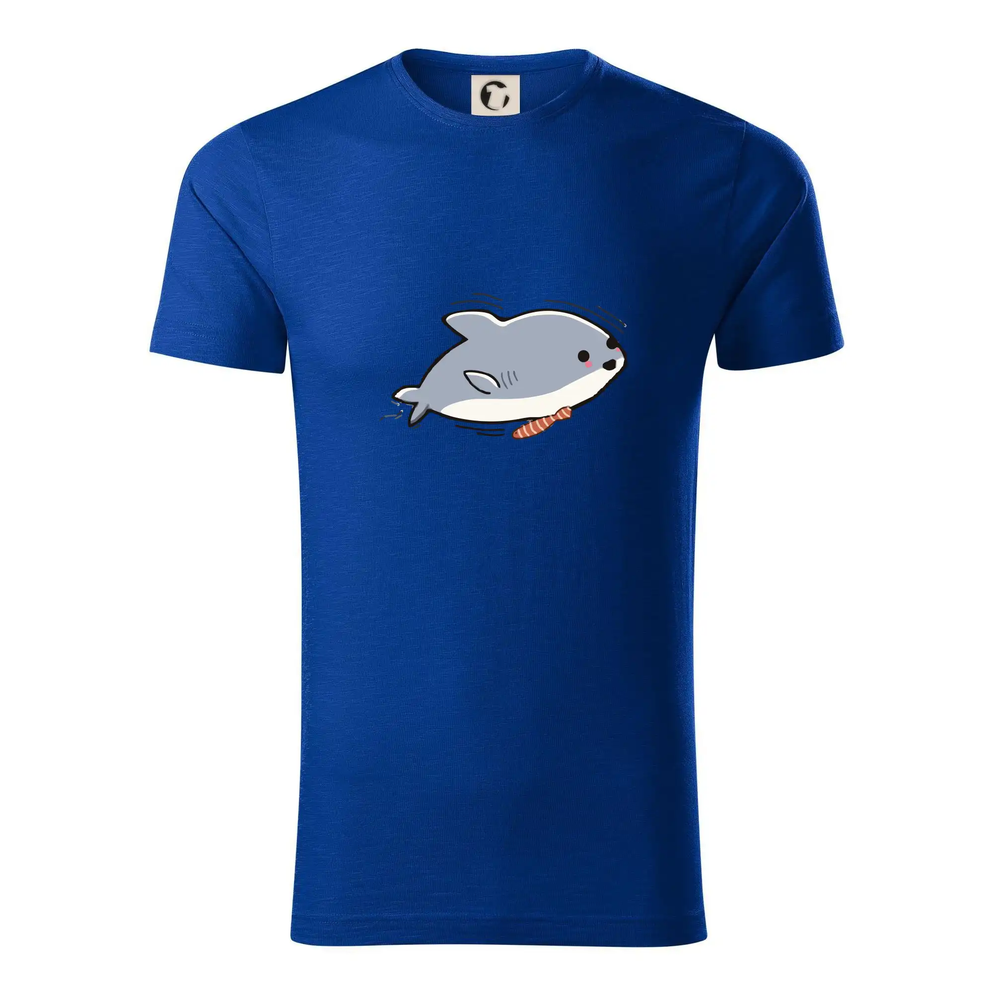 Tričká pre rybárov s potlačou - Veselý žralok - Tričko z organickej bavlny