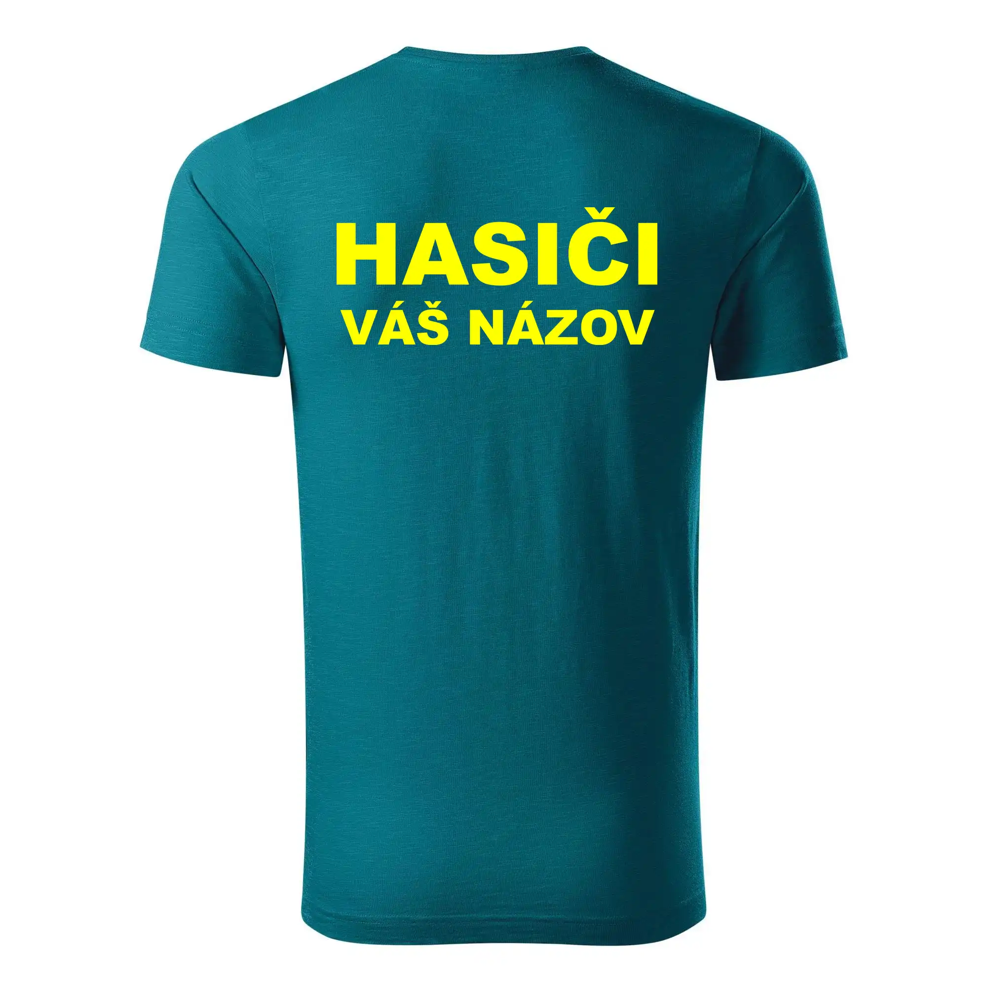 Hasiči - žltý nápis - váš názov zboru