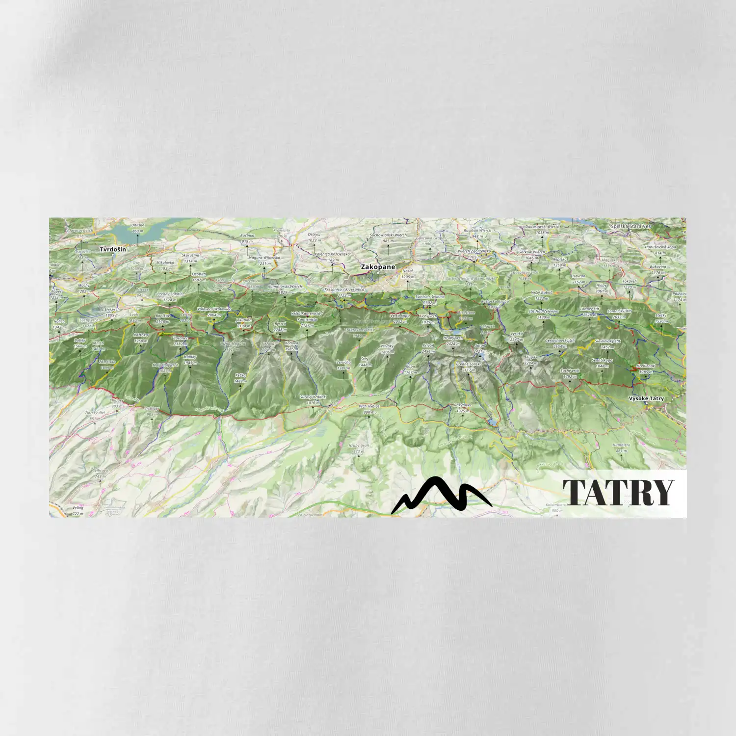 Hrnček mapa Tatry