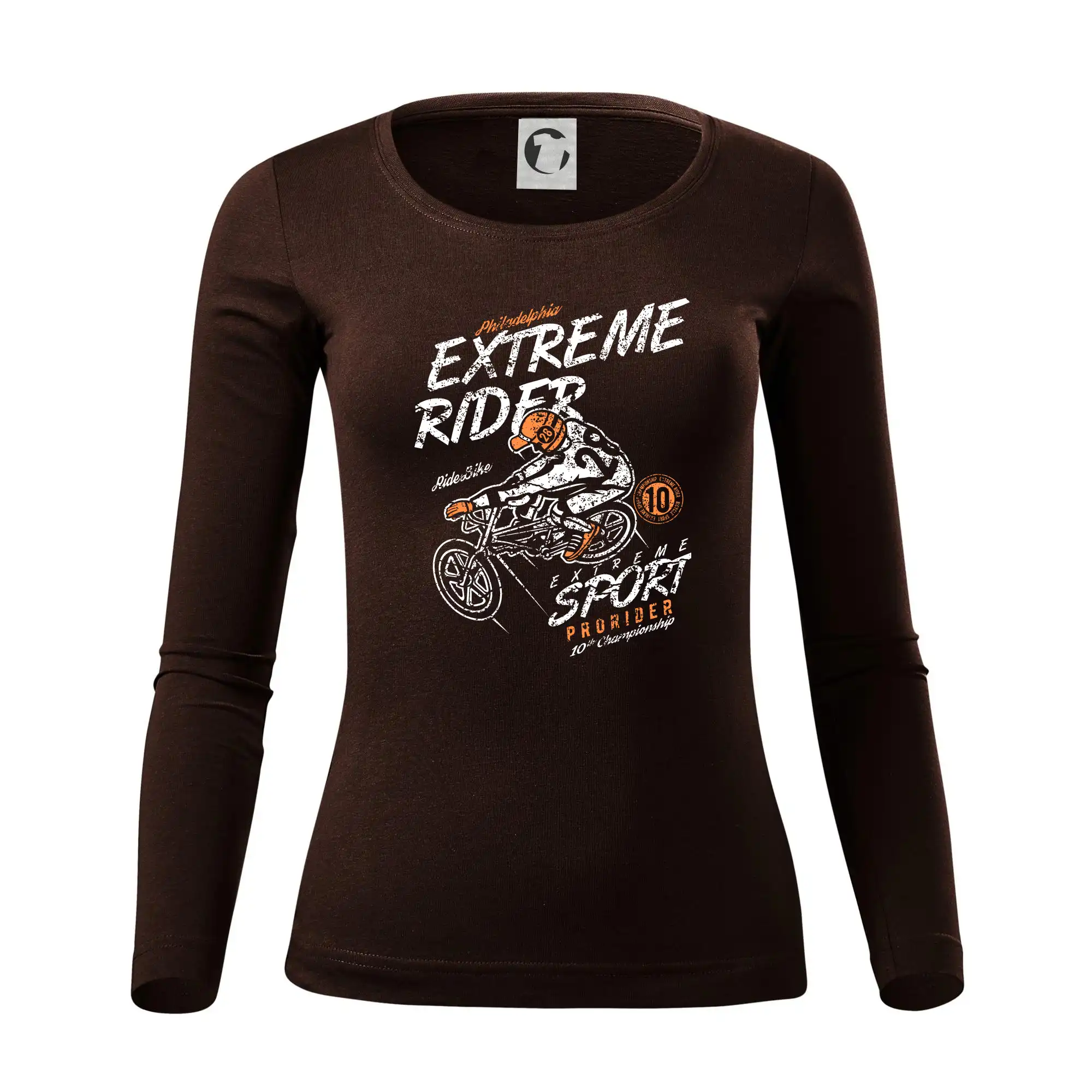 Tričko ako darček pre cyklistu - Extreme Rider - Dámske tričko FIT-T LS - zužené