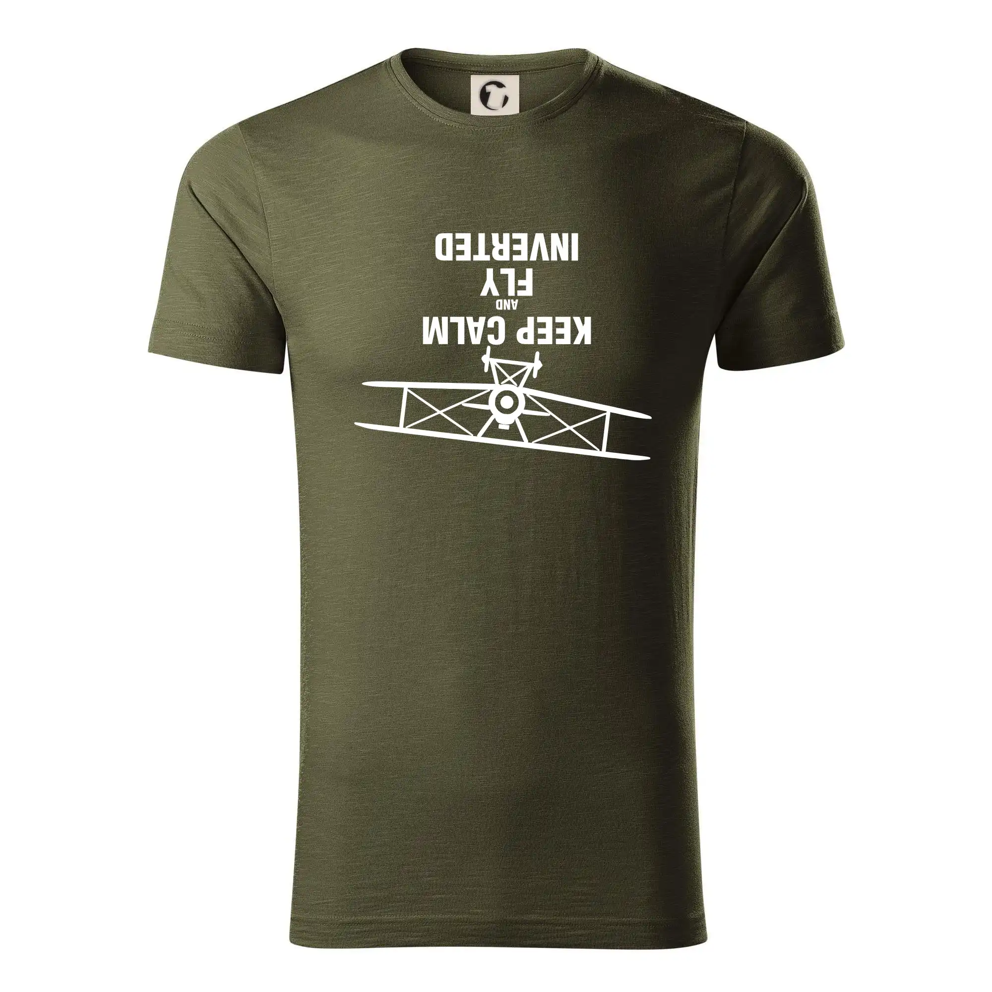 Tričká pre modelára - Keep Calm and Fly Inverted - Tričko z organickej bavlny