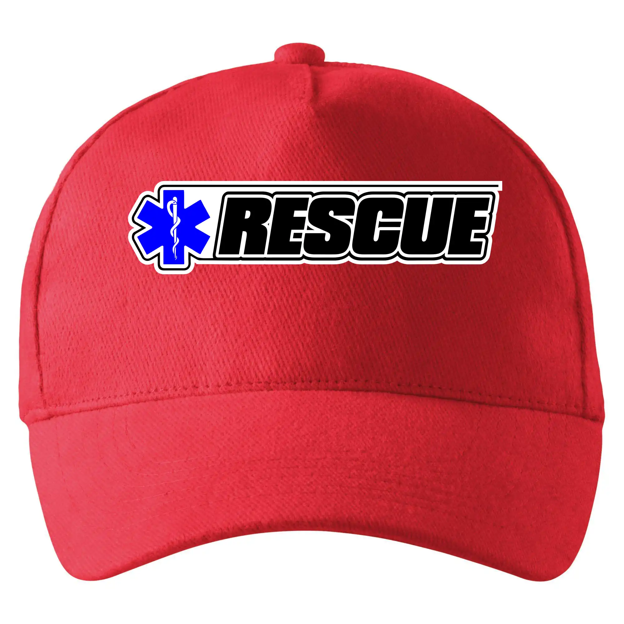 Tričká a mikiny pre záchranárov a lekárov - Kvalitné oblečenie pre zdravotníkov - Záchranár rescue kríž modrý - Šiltovka so zahnutým šiltom a mosaznou sponou