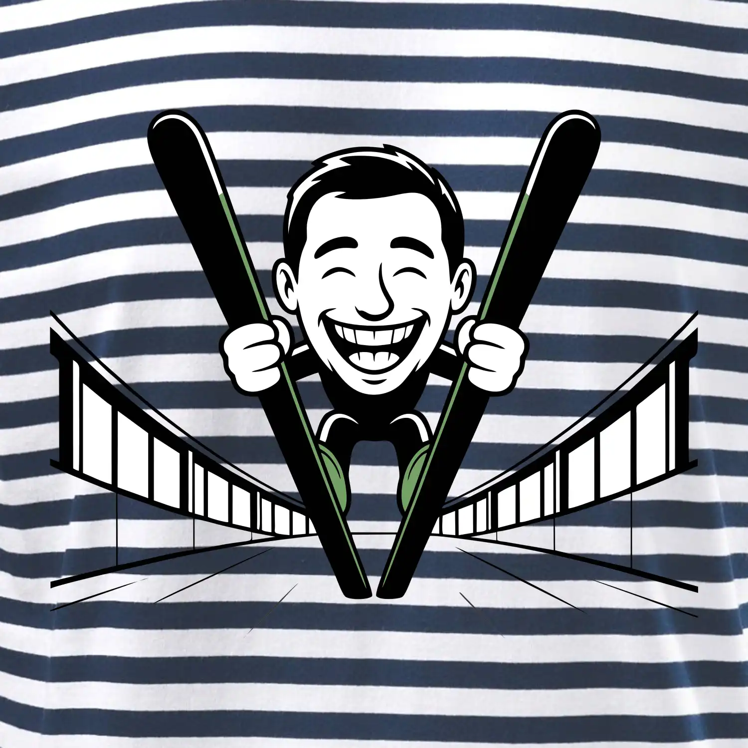 Vysmátý kreslený skokan