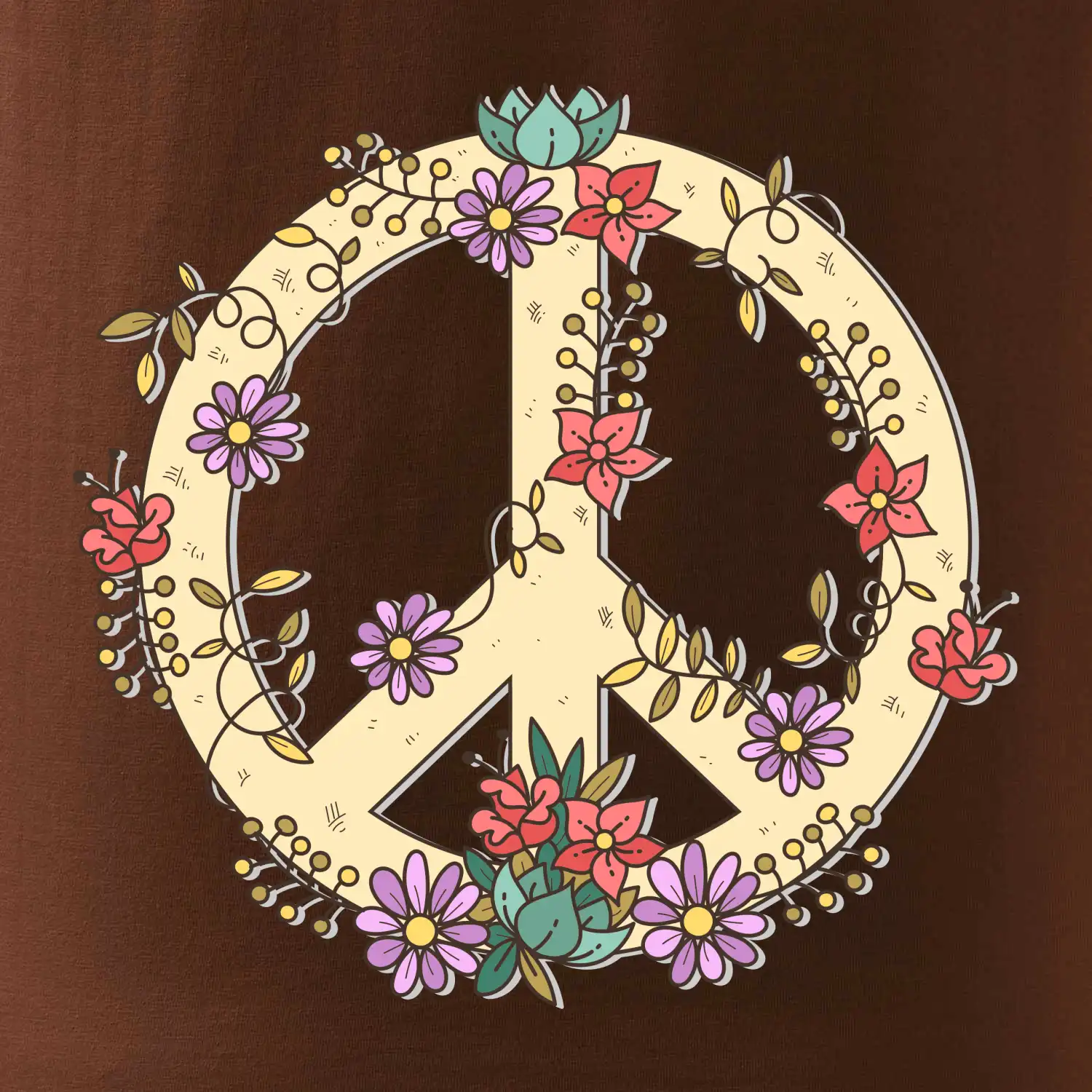 Peace symbol pískový