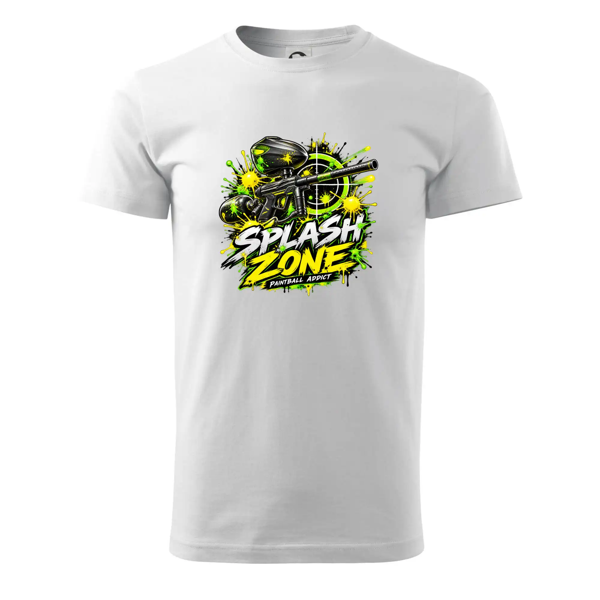 Neonový zásah splash zone paintball