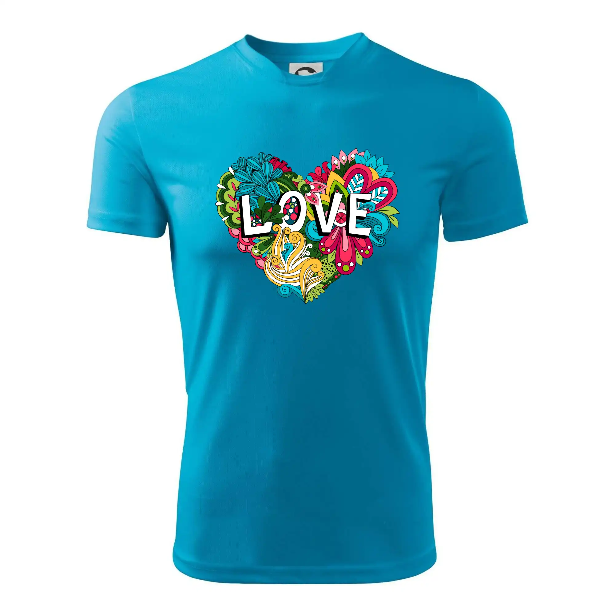 Love nápis květovaný