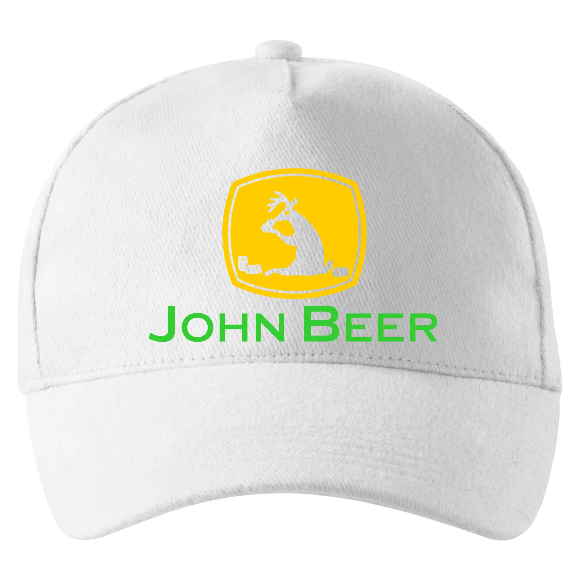 John Beer jeleň s pivom - Šiltovka so zahnutým šiltom a mosaznou sponou