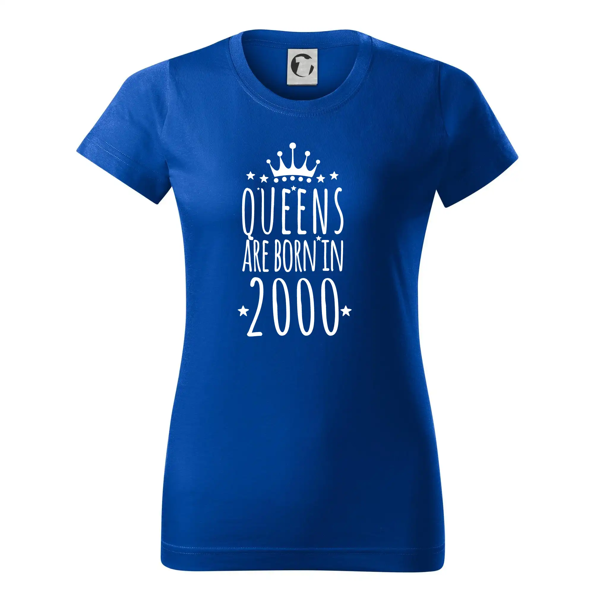 Trička s ročníkom 2000 - Queens are born in 2000 - Dámske tričko basic - ľahko voľnejšie a dlhšie