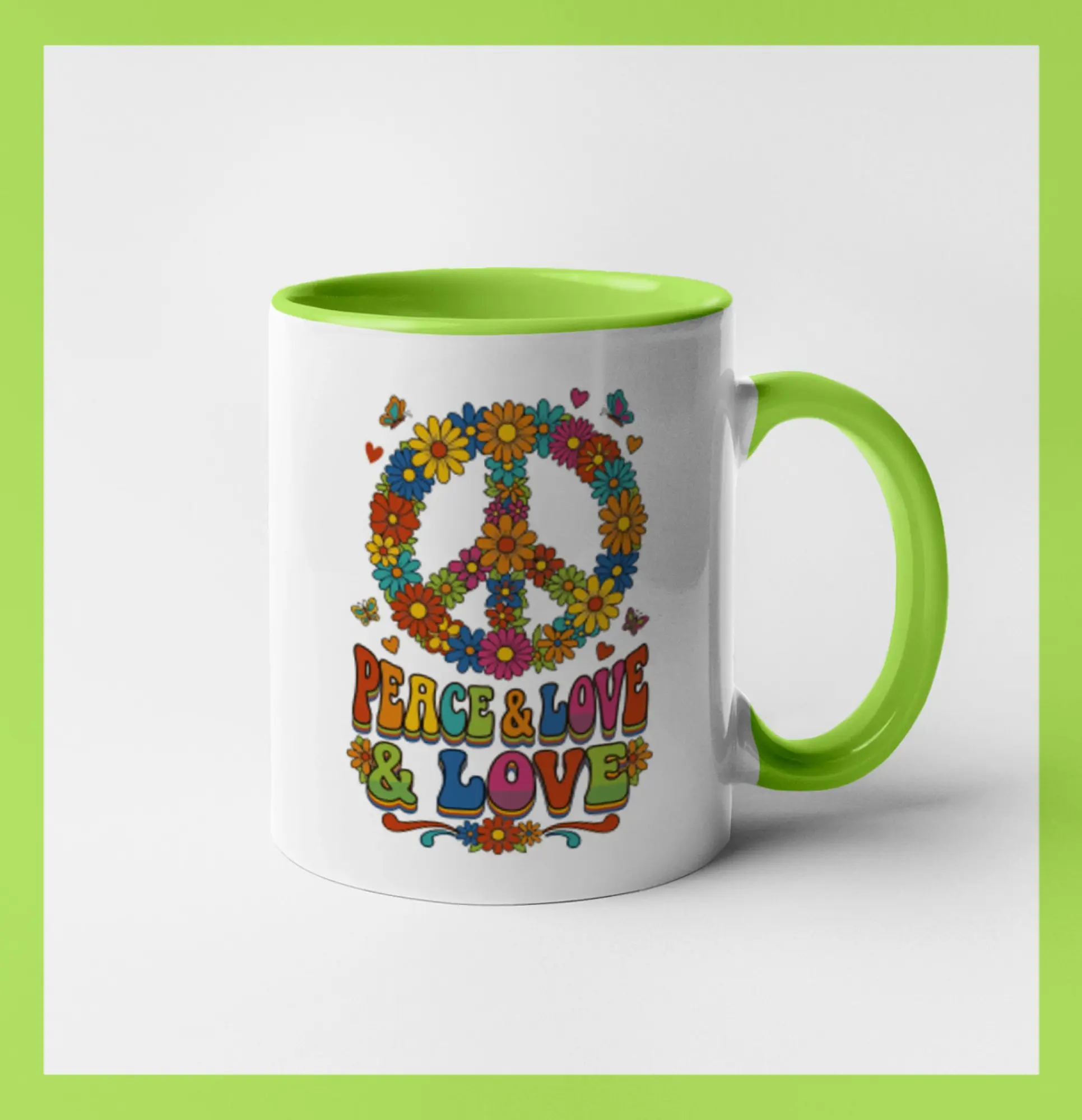 Peace and love - na výšku s květy