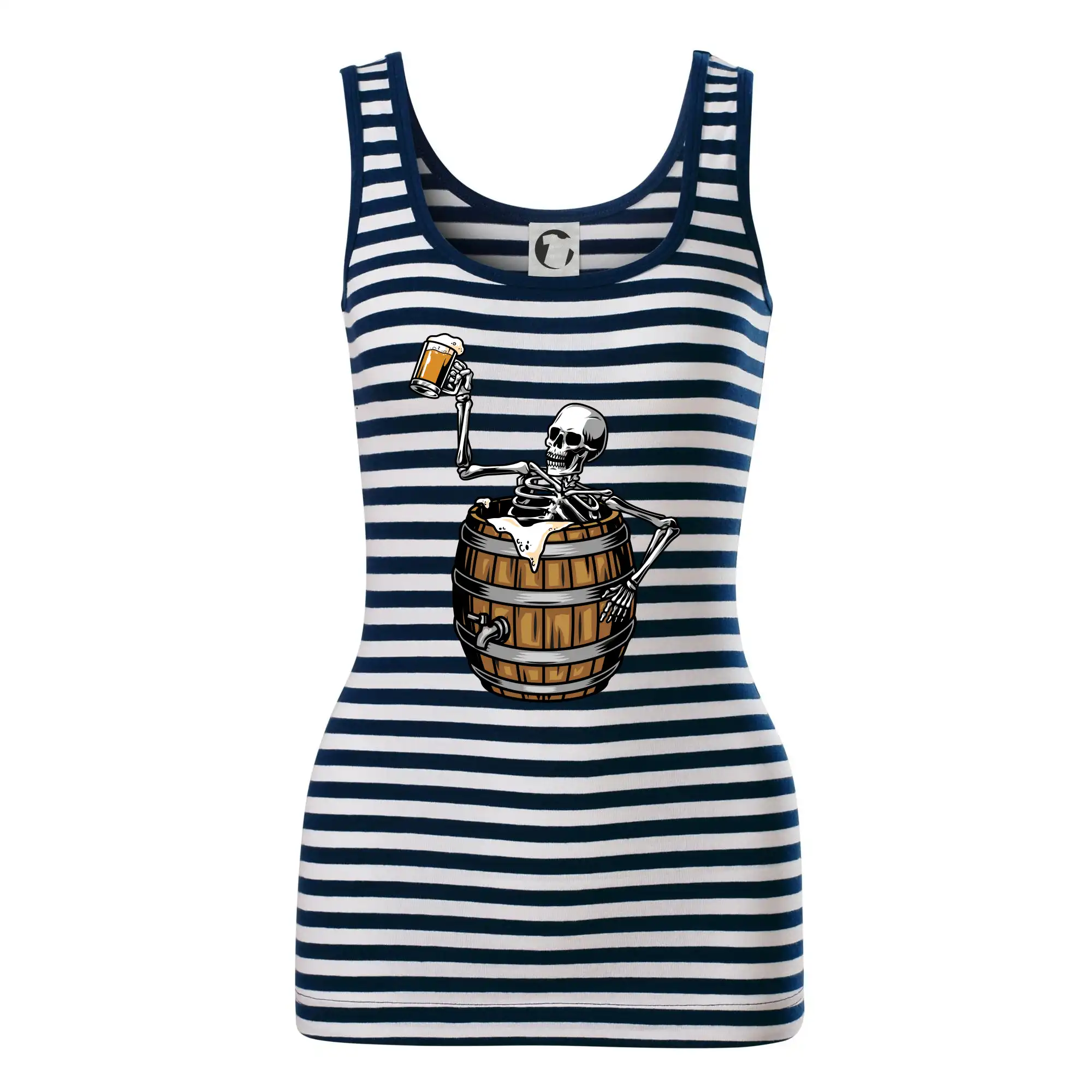 Vtipná tričká pre pivárov - Kostra pivo - Sailor tielko na vodu