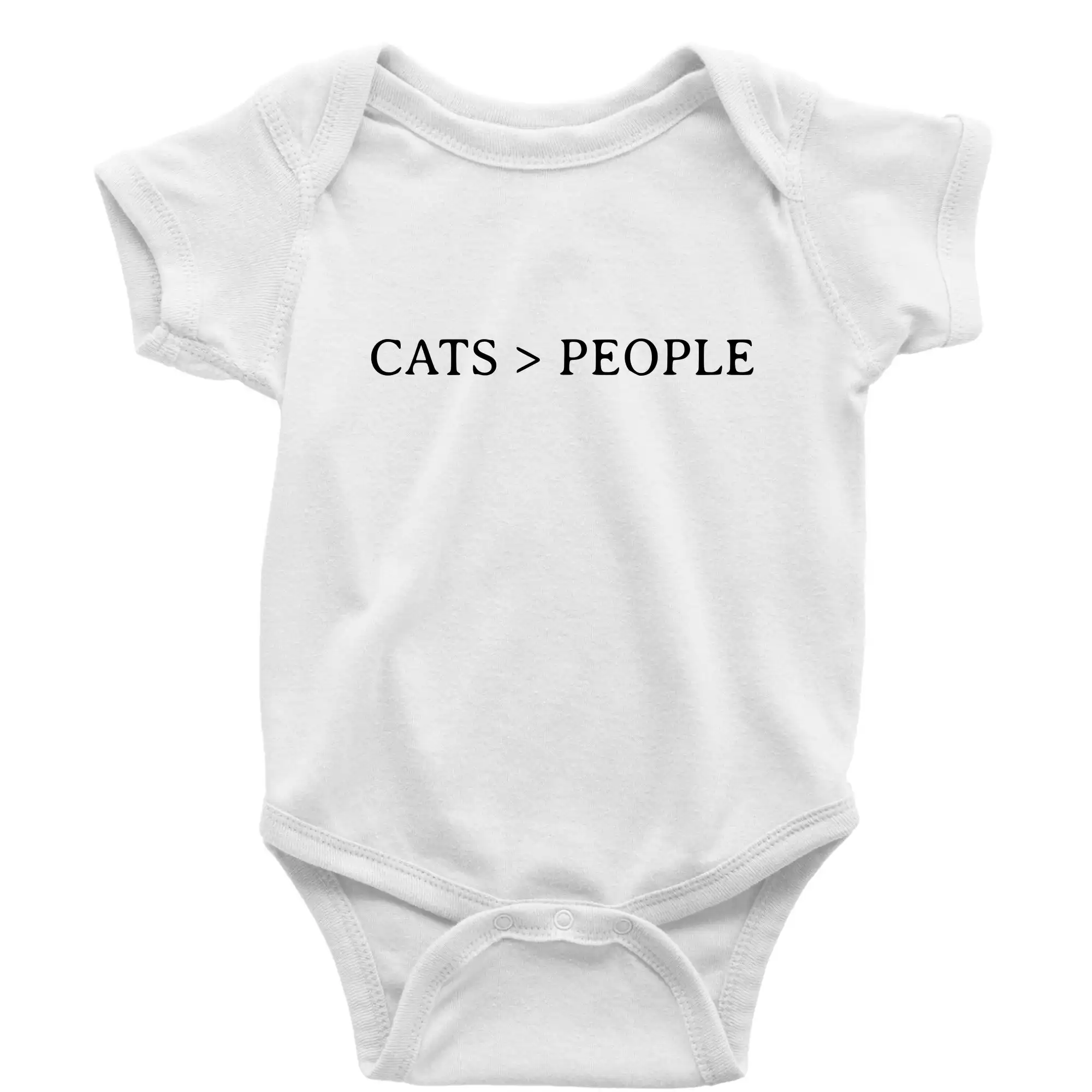 Vtipná tričká s mačkou - Cats > people - Body dojčenské s krátkym rukávom