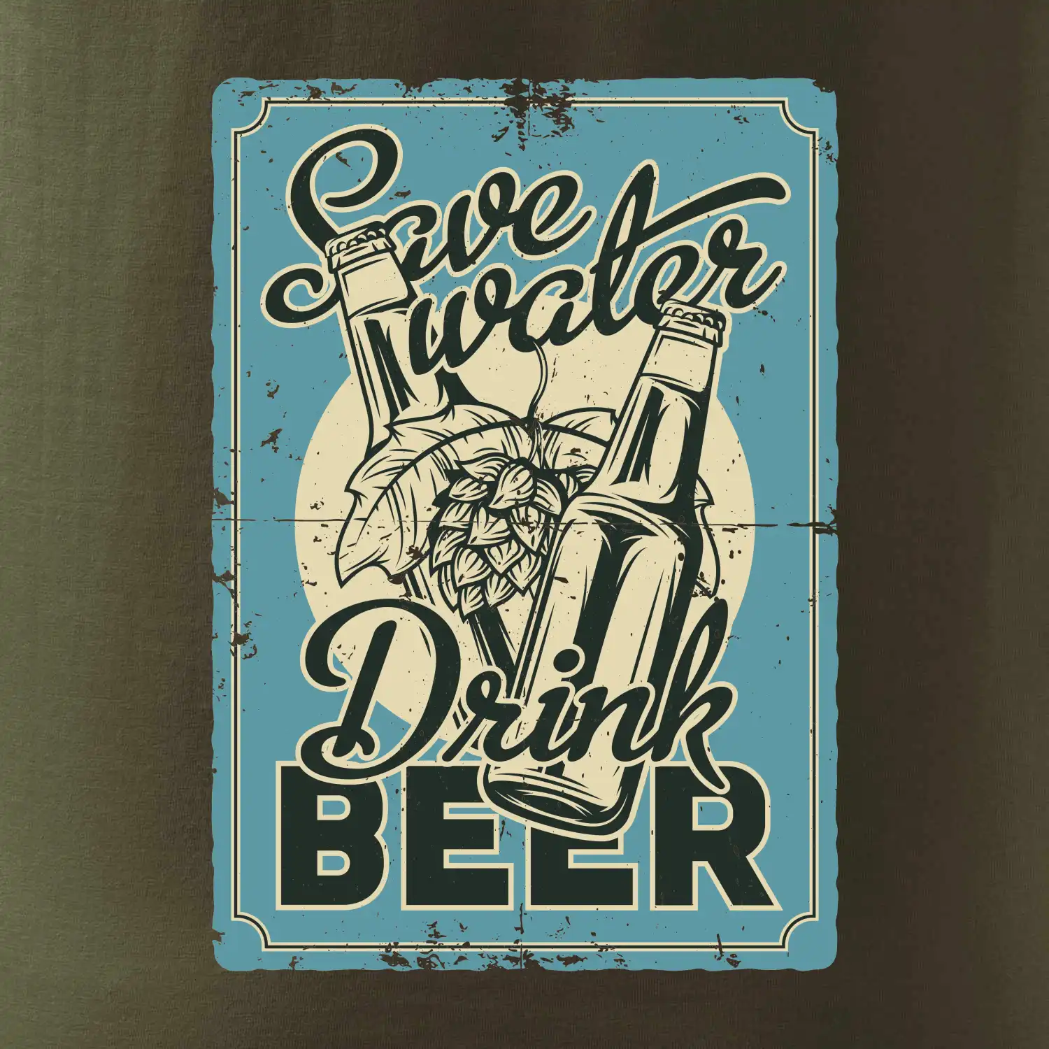 Save water drink beer poster