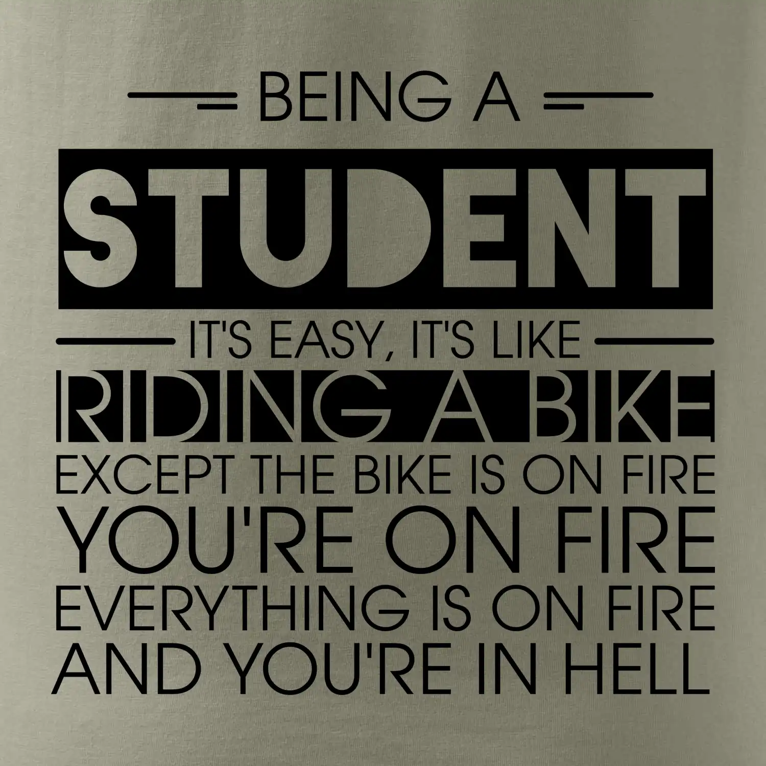 Being a student - bike