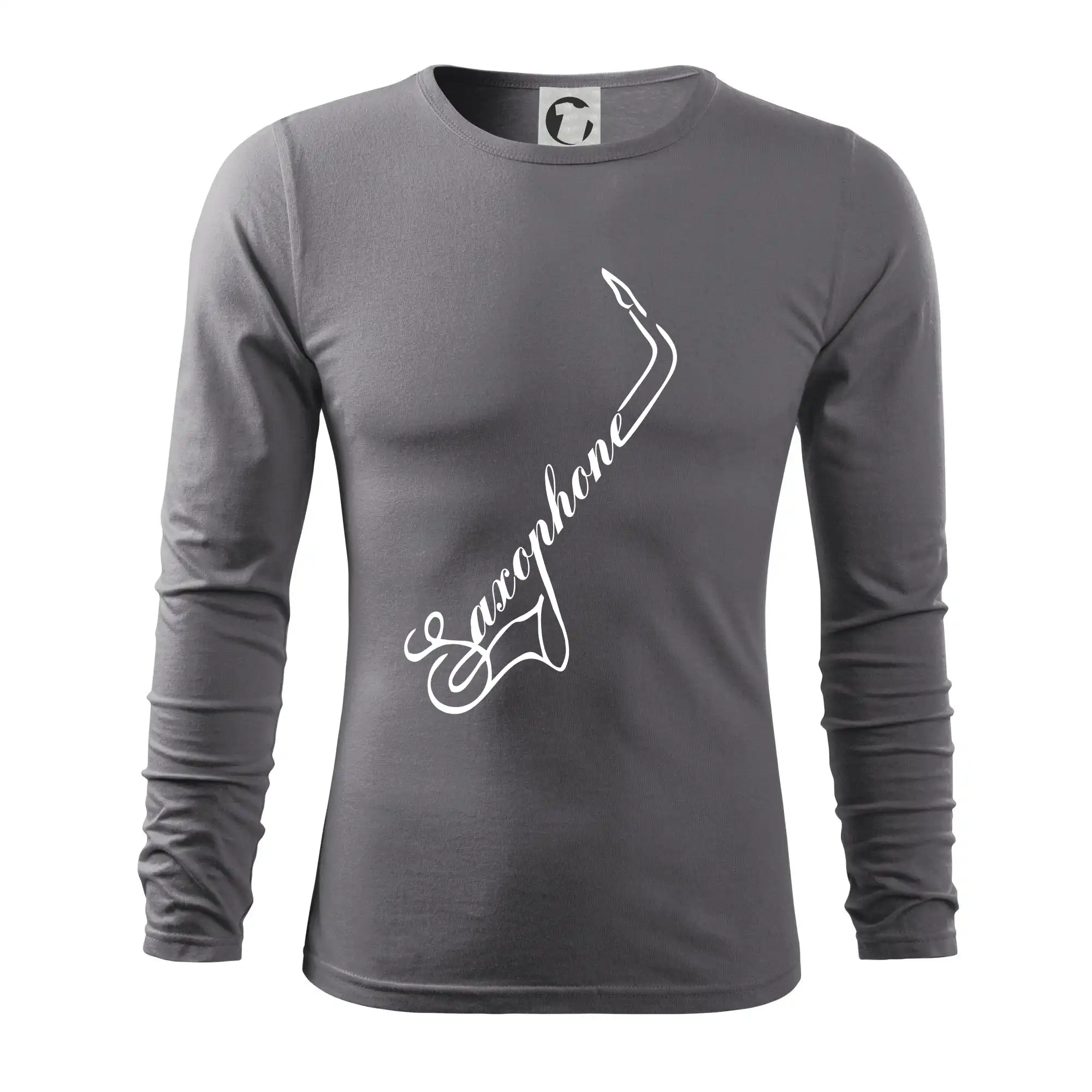 Saxophone nápis - Tričko s dlhým rukávom FIT-T long sleeve