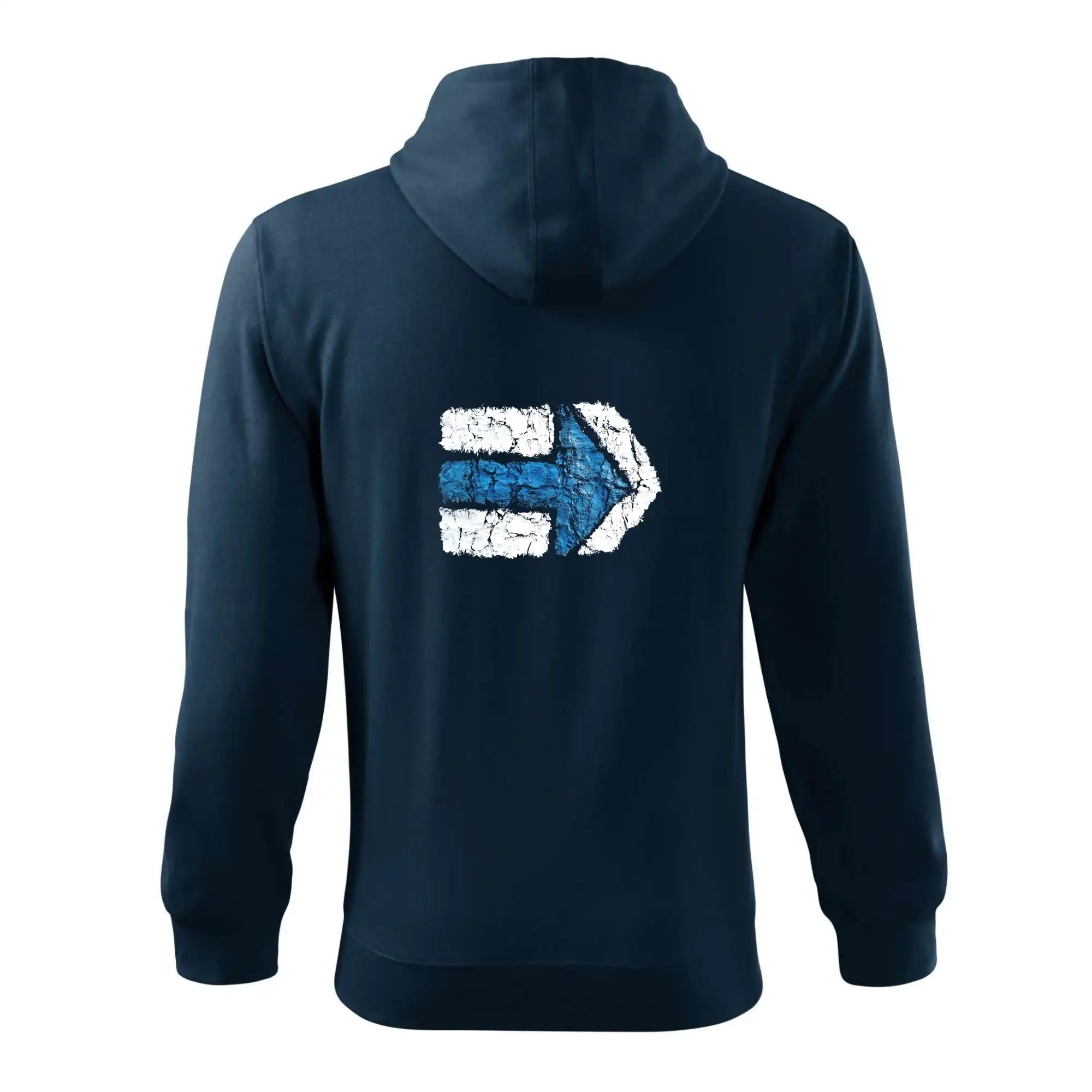 Trička na kempovanie - Párová turistická značka modrá - Mikina s kapucňou na zips trendy zipper