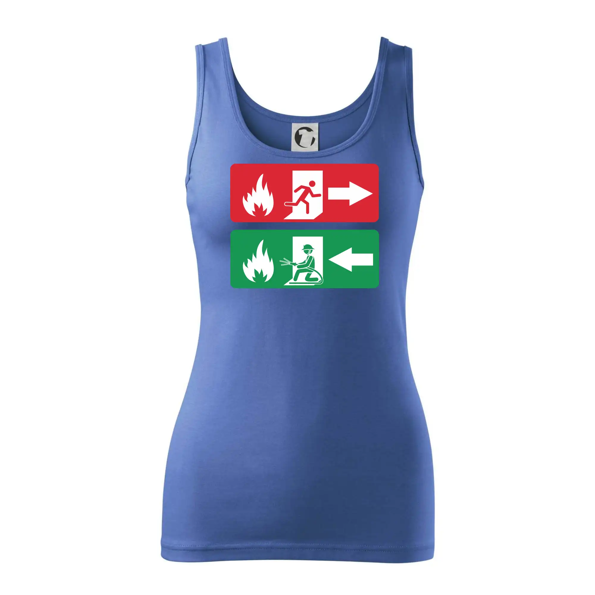 Lidé utíkají, hasiči přibíhají