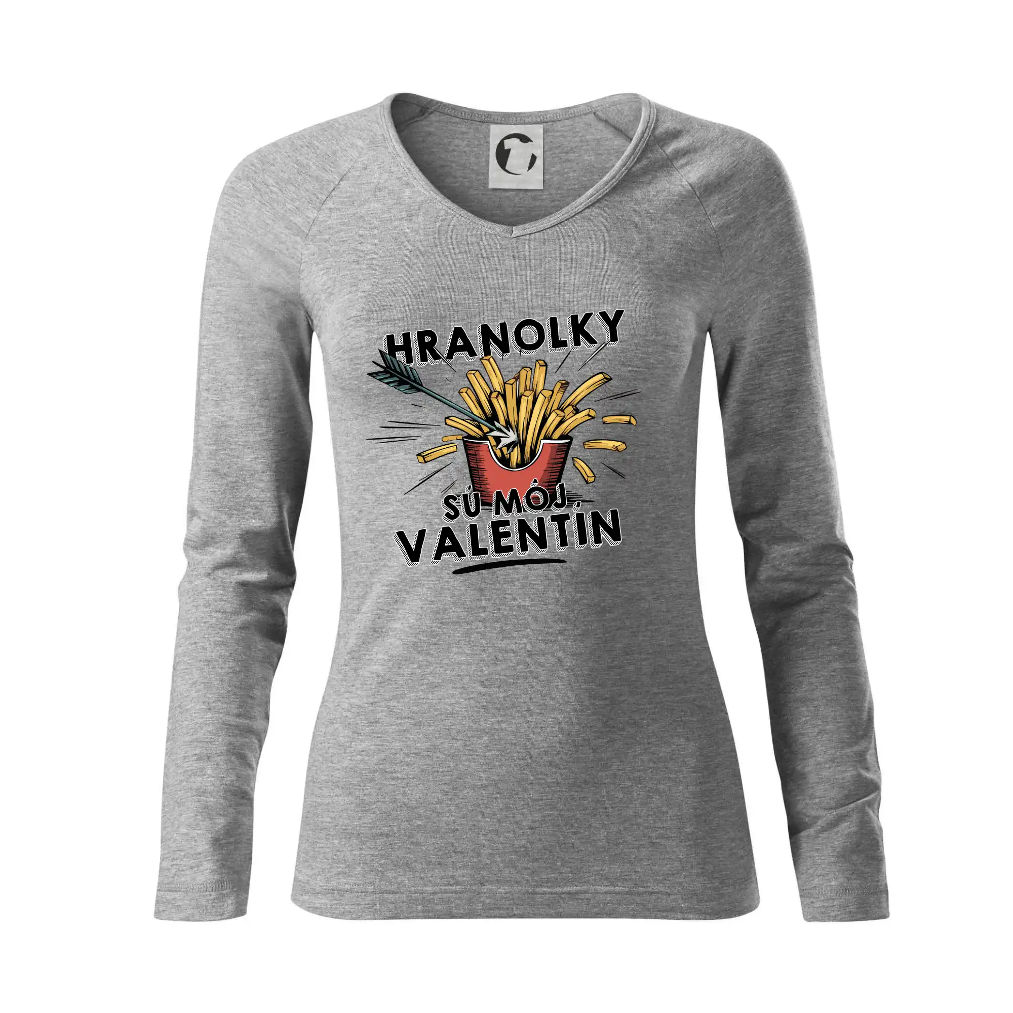 Tričká pre zamilovaných - Hranolky sú môj Valentín - Tričko dámske Elegance