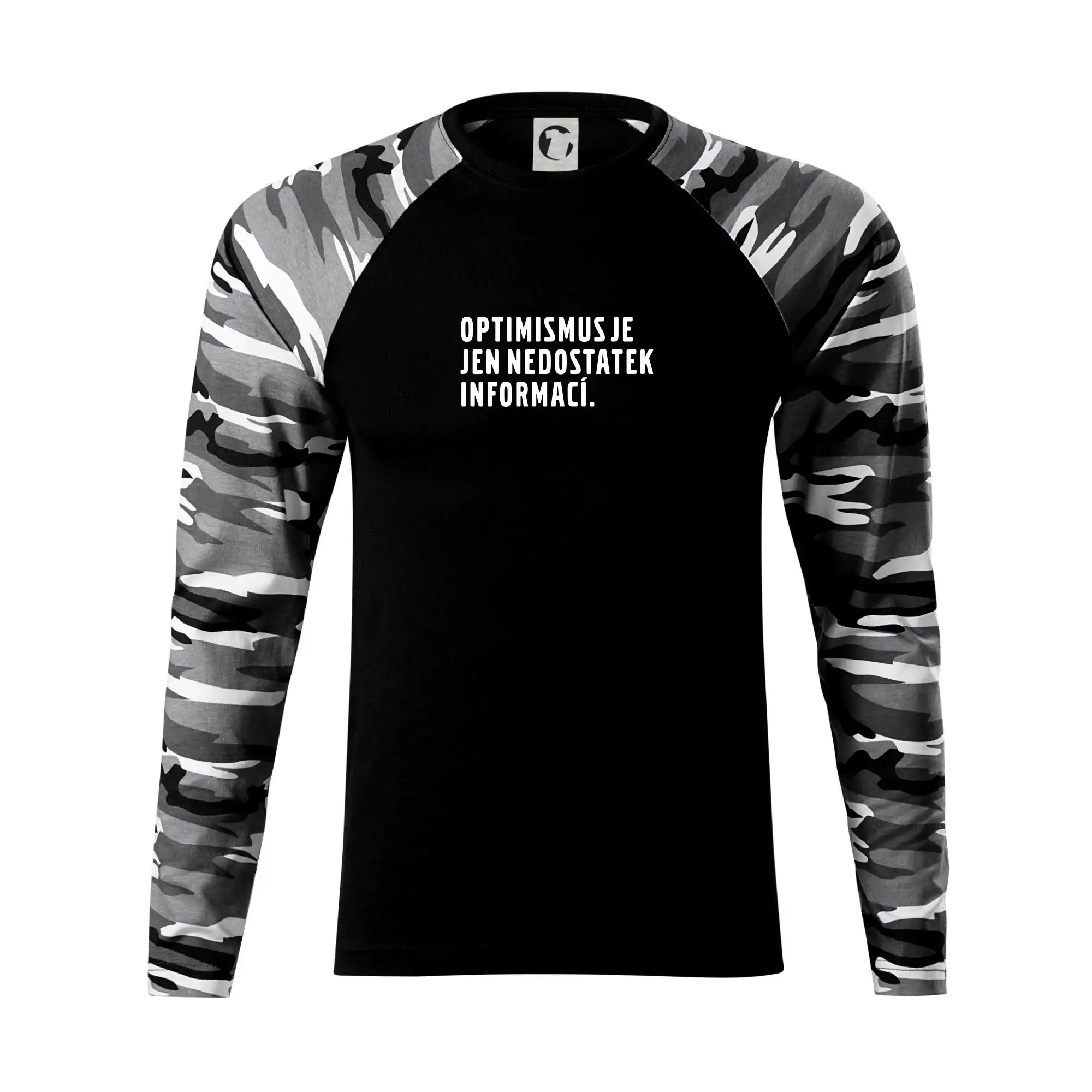 Tričká na párty - Citát - Optimismus je jen nedostatek informací - Camouflage LS