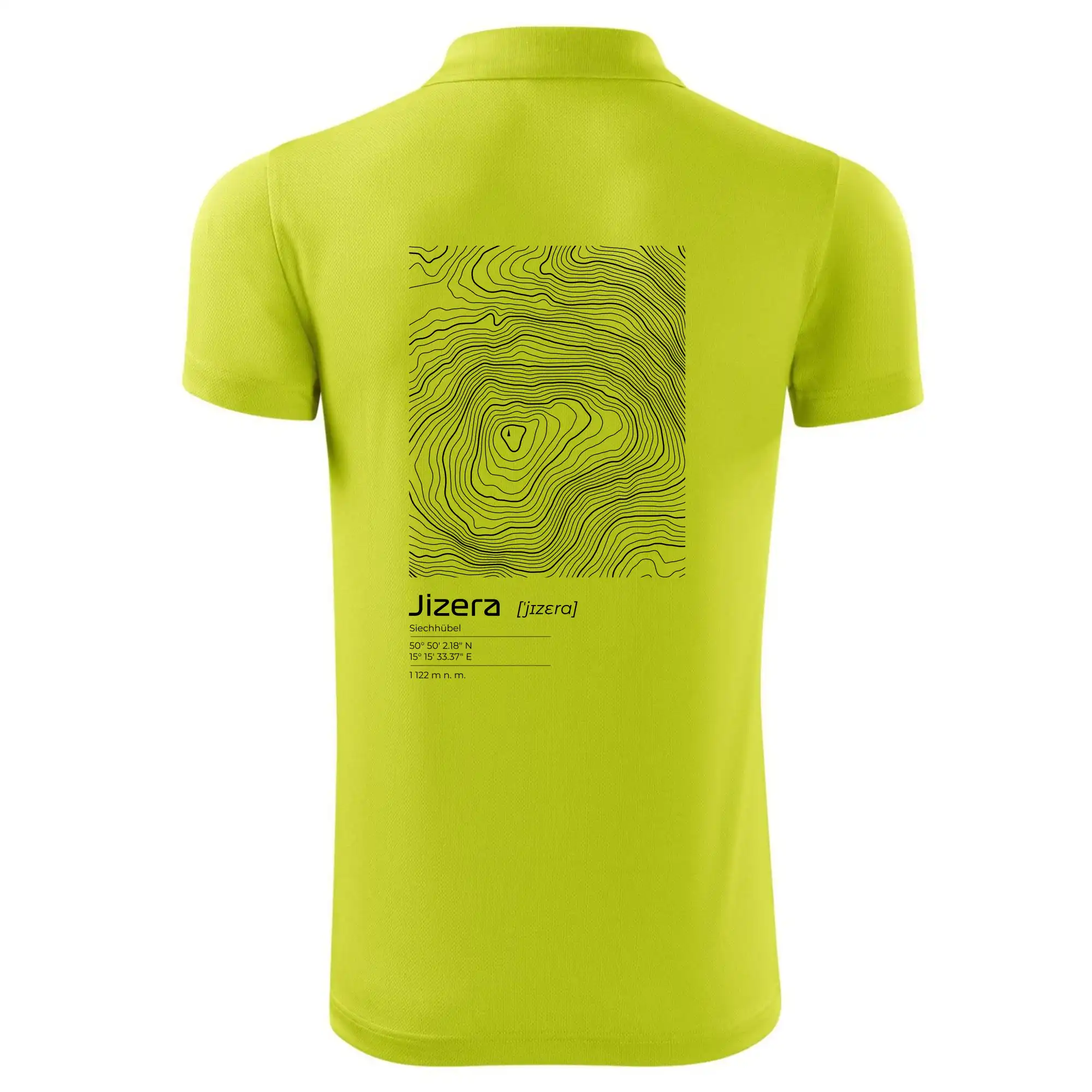 Jizera - vrstevnice v obdélníku