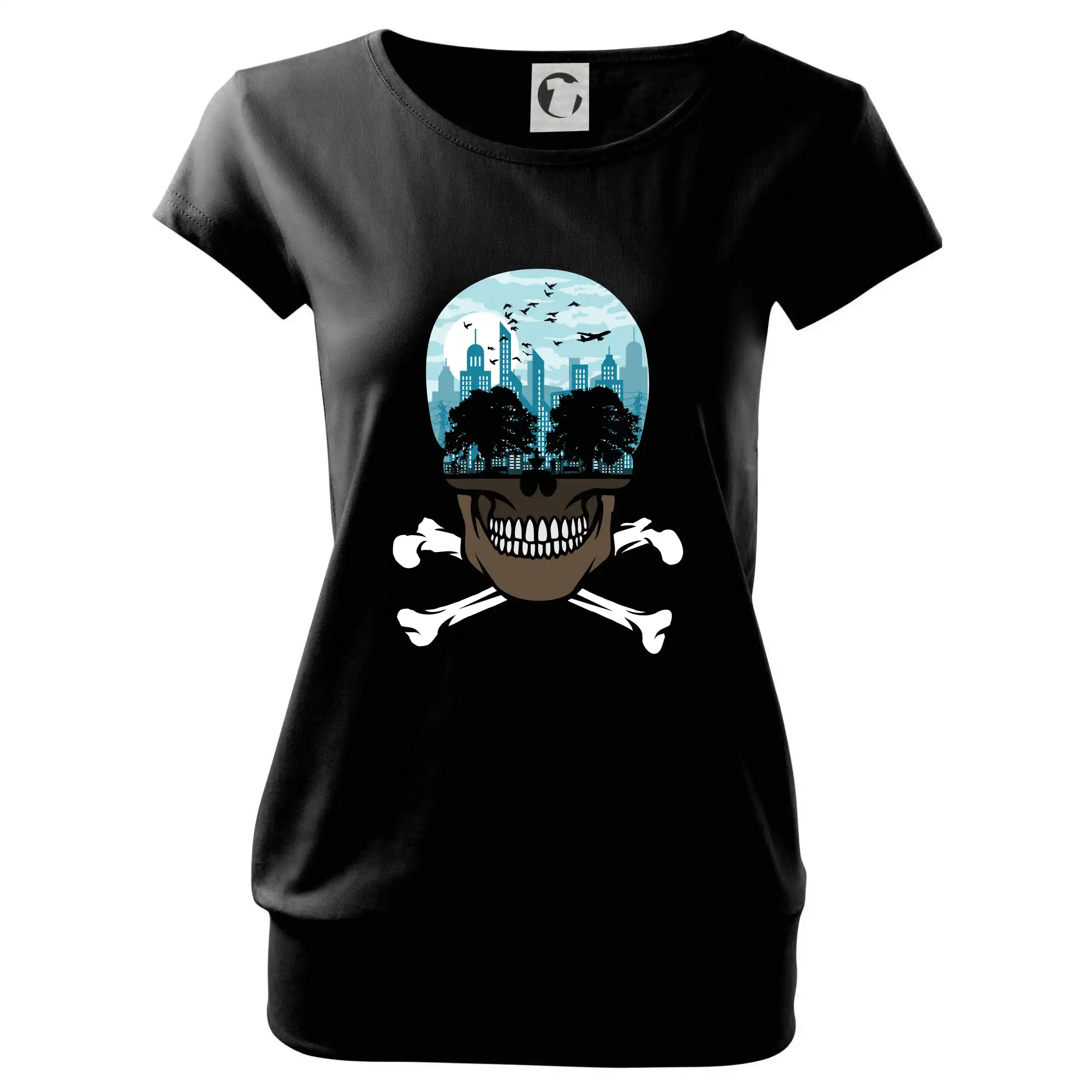 Grafické tričká - Death City skull - Voľné tričko city