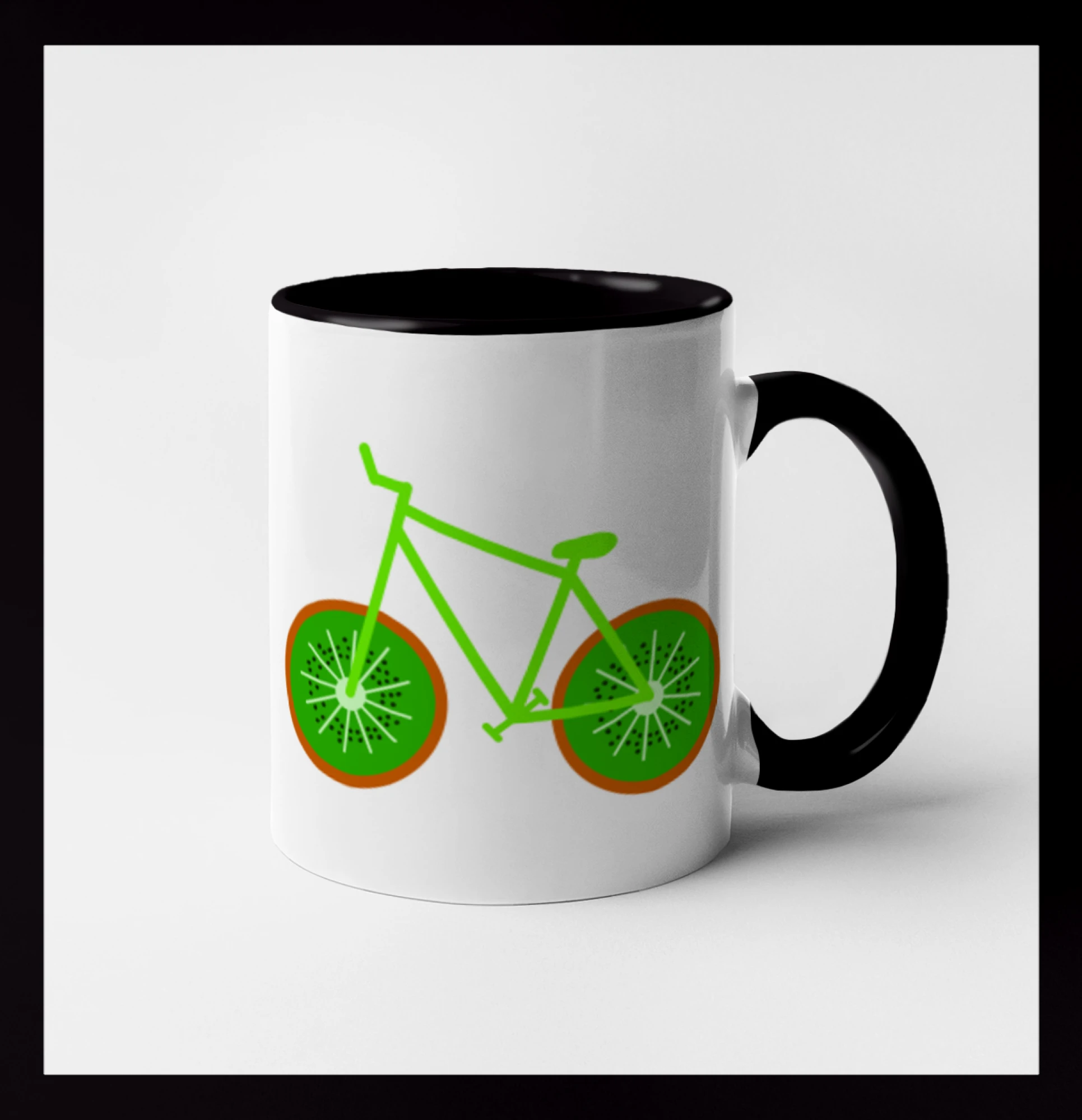 Tričko ako darček pre cyklistu - Kolo Kiwi - Hrnček 