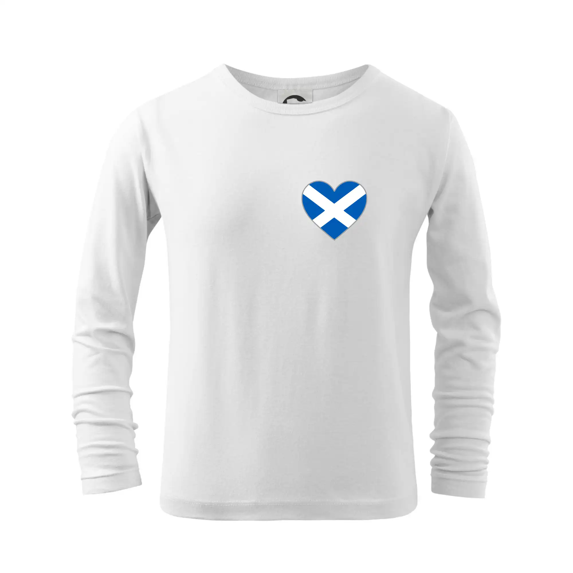 Motívy štátnych vlajok - Škótske srdce na prsník - Tričko detské Long Sleeve