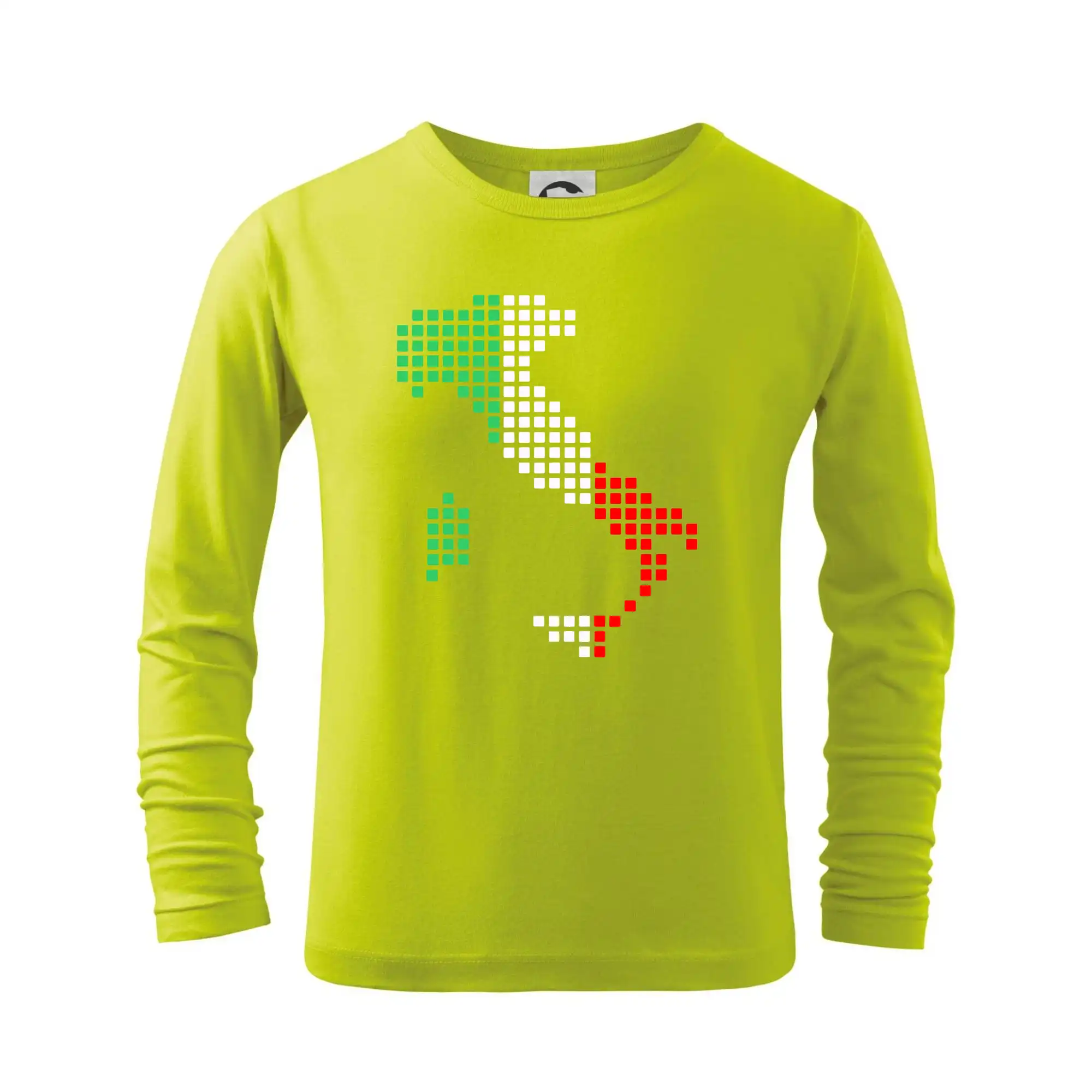 Tričká Taliansko - Taliansko obrys vlajka - Tričko detské Long Sleeve