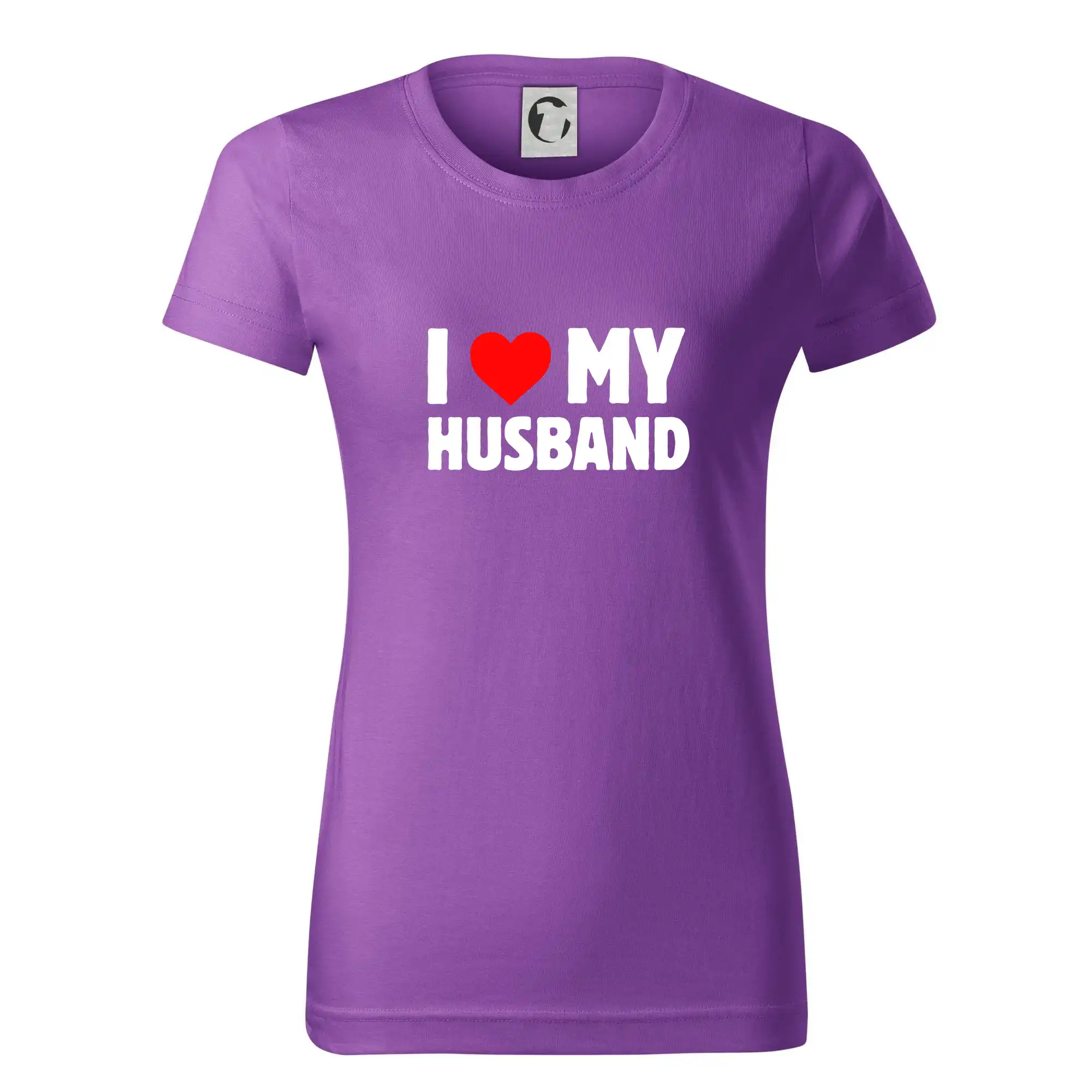 Tričká pre zamilovaných - I love my husband - Dámske tričko basic - ľahko voľnejšie a dlhšie