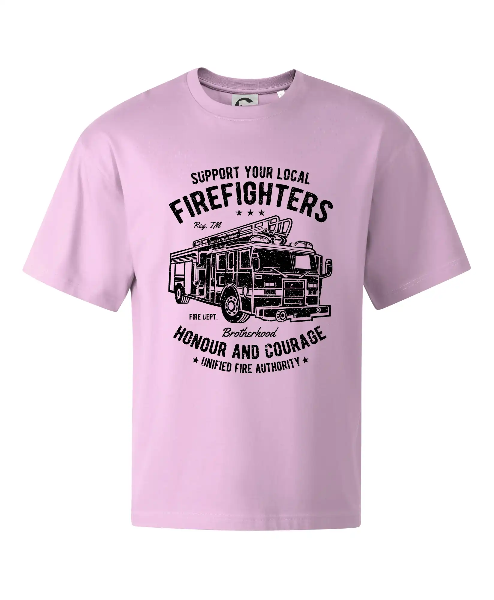 Originálne tričká pre hasičov - Fire Fighters Truck - Stage unisex - OVERSIZE