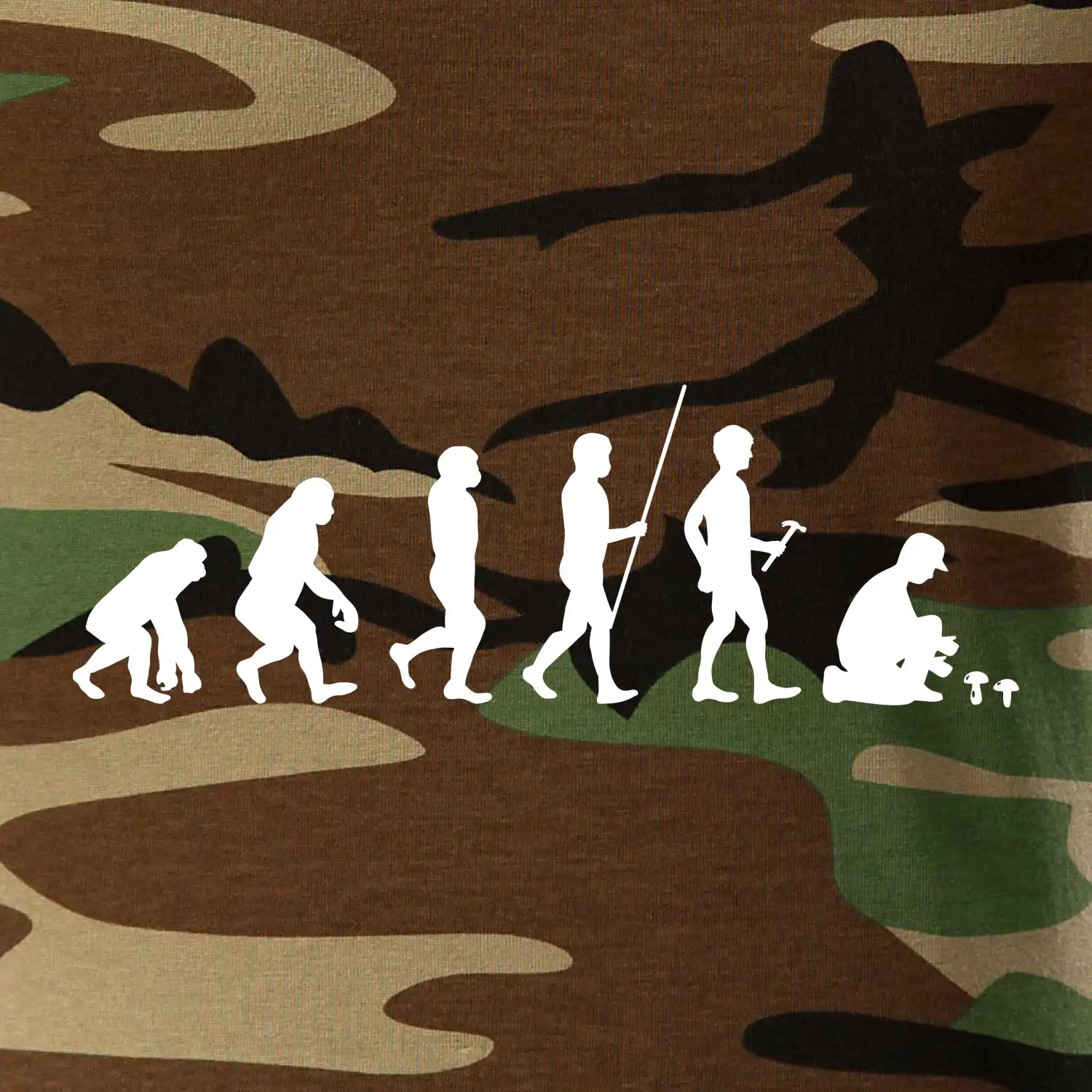 Evoluce houbař muž