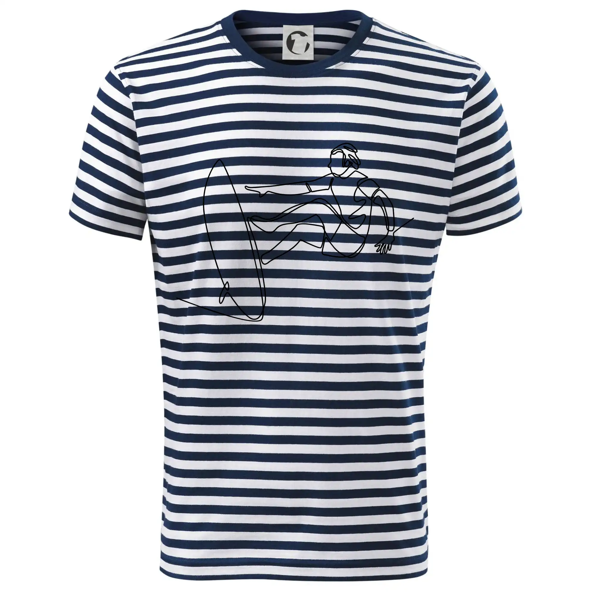 Surfař na vlně jedním tahem