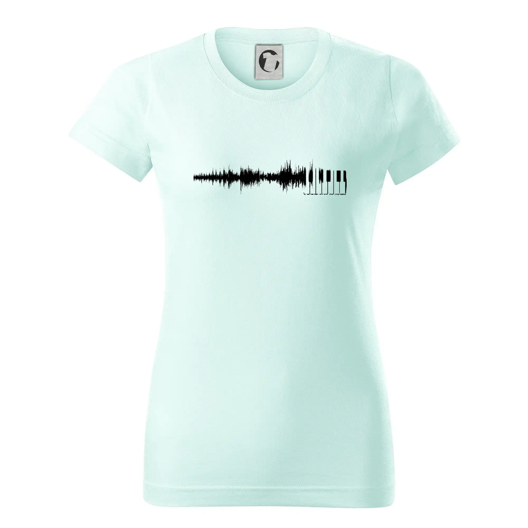 Piano ekg - priebeh skladby - Dámske tričko basic - ľahko voľnejšie a dlhšie