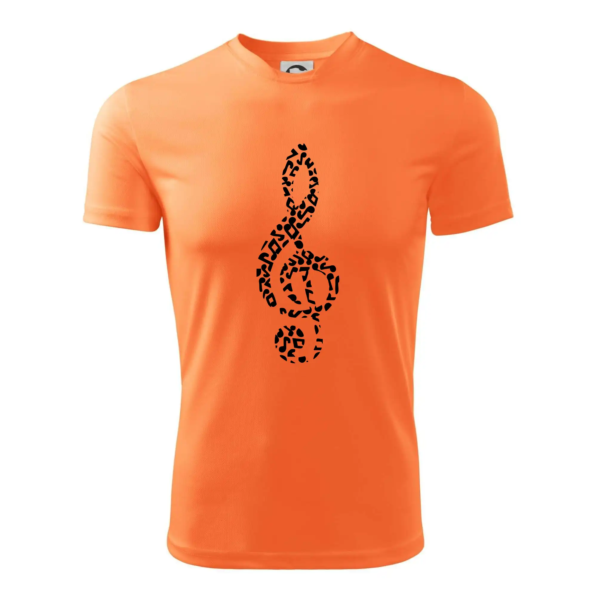 Hudobné tričká - Husľový kľúč z nôt - Pánske tričko Fantasy športové