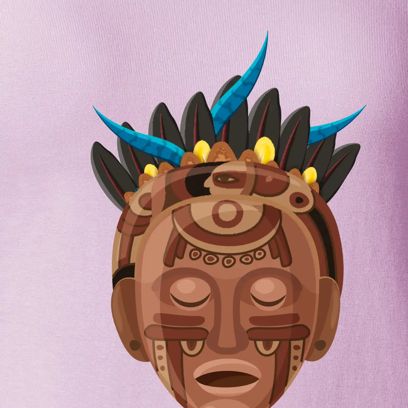 Mayové maska hnědá