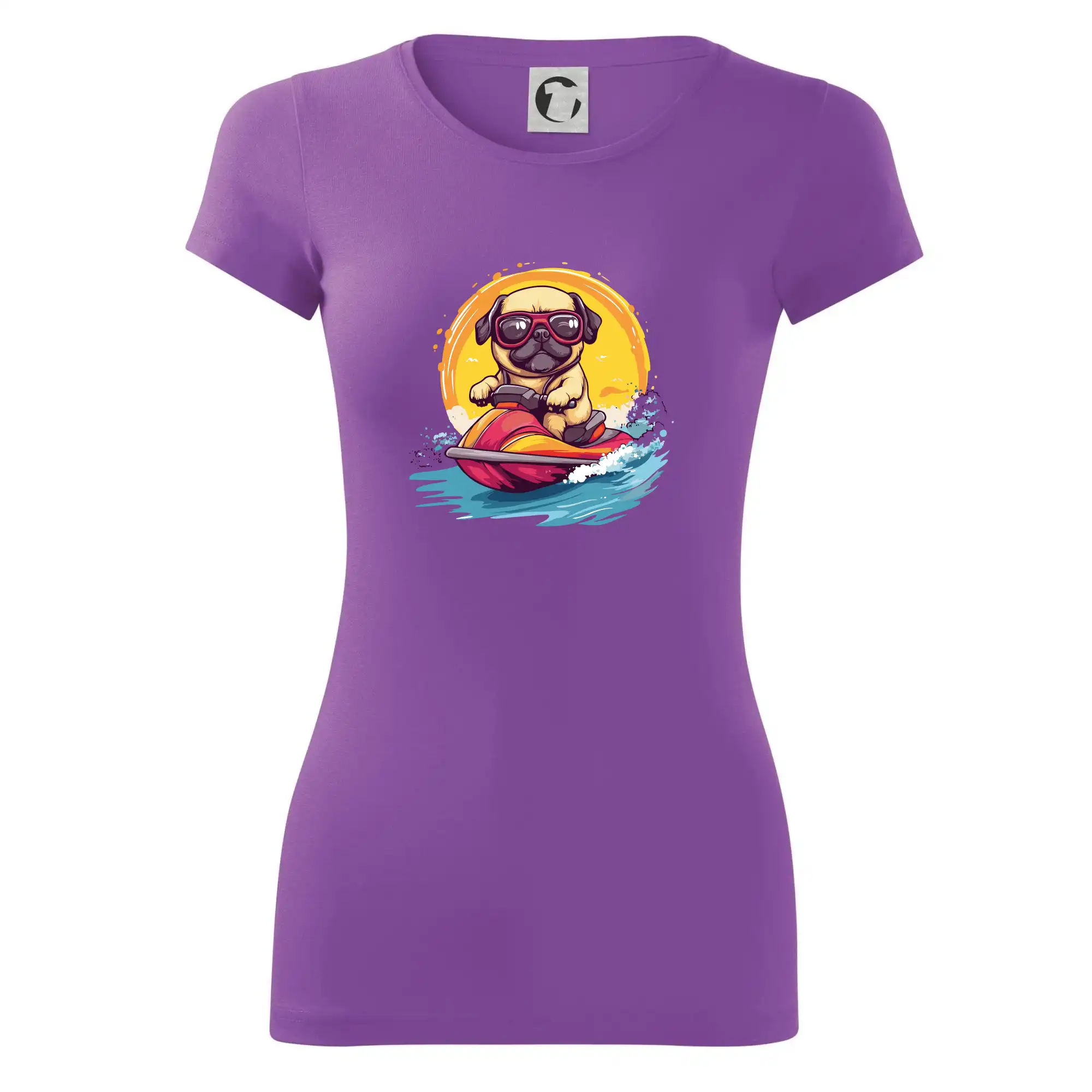 Mops na vodním skútru