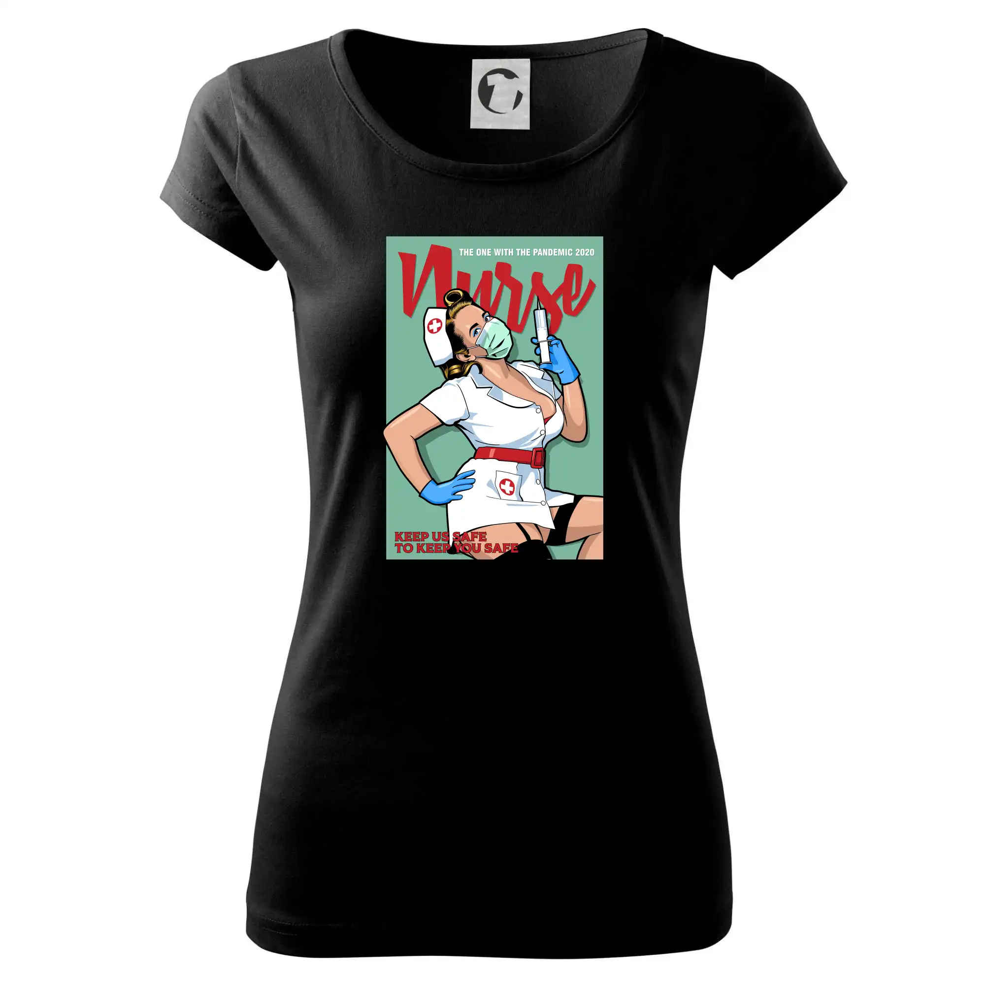 Nurse - keep us safe - Dámske tričko Pure